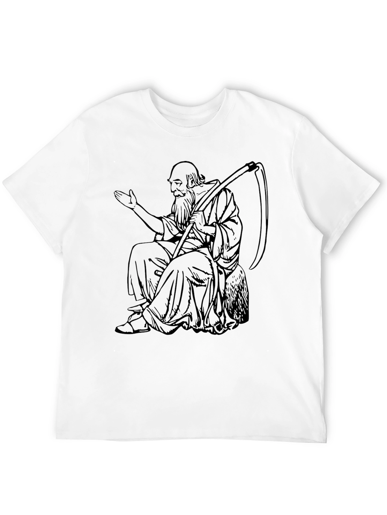 Grim Reaper on Black T-shirt