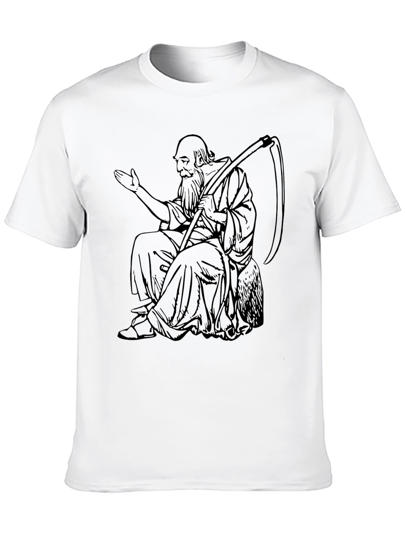 Grim Reaper on Black T-shirt
