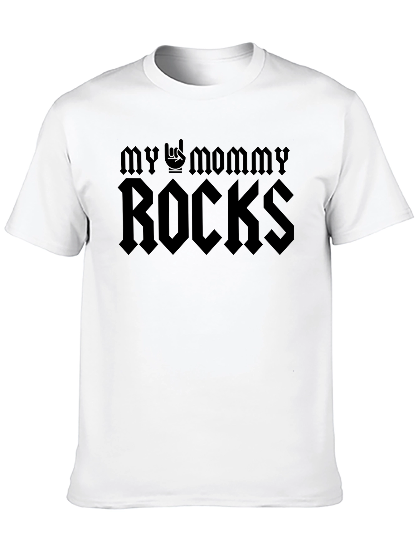 My Mommy Rocks Black Graphic T-Shirt