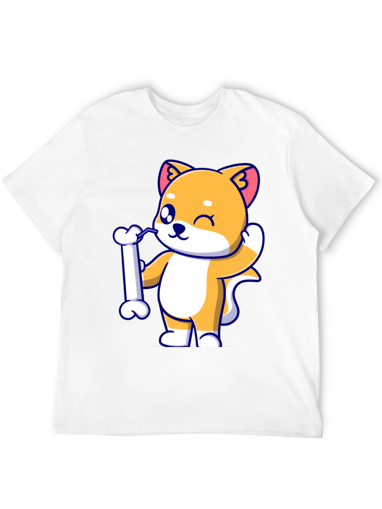 Cute Dog Bone Black T-Shirt