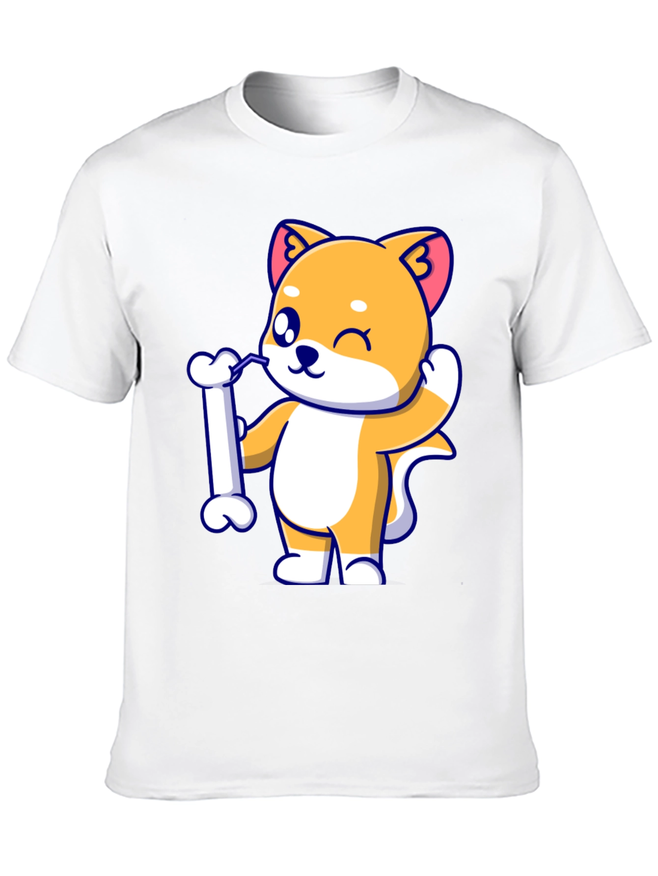 Cute Dog Bone Black T-Shirt