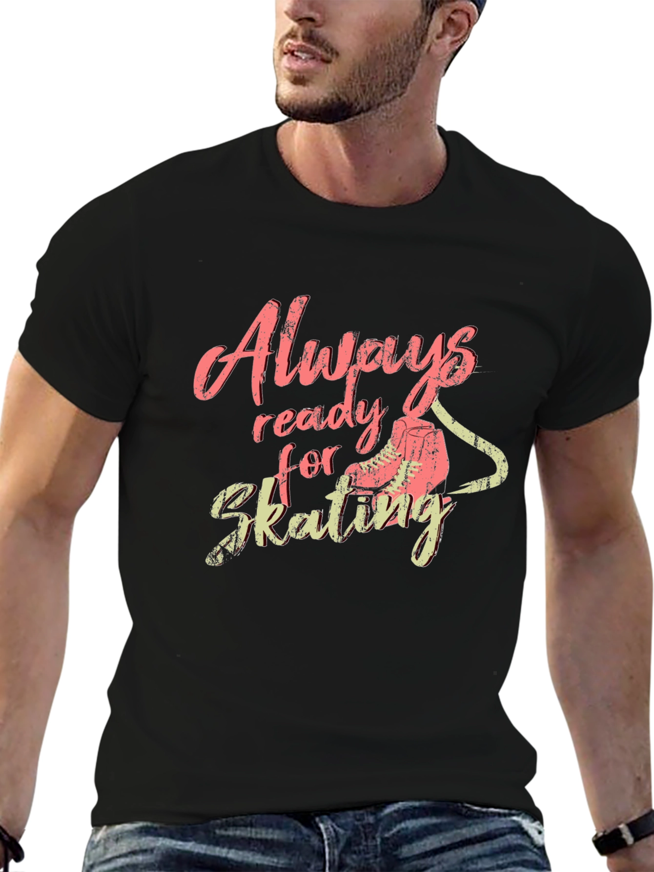 Always Ready for Skating Graphic T-Shirt