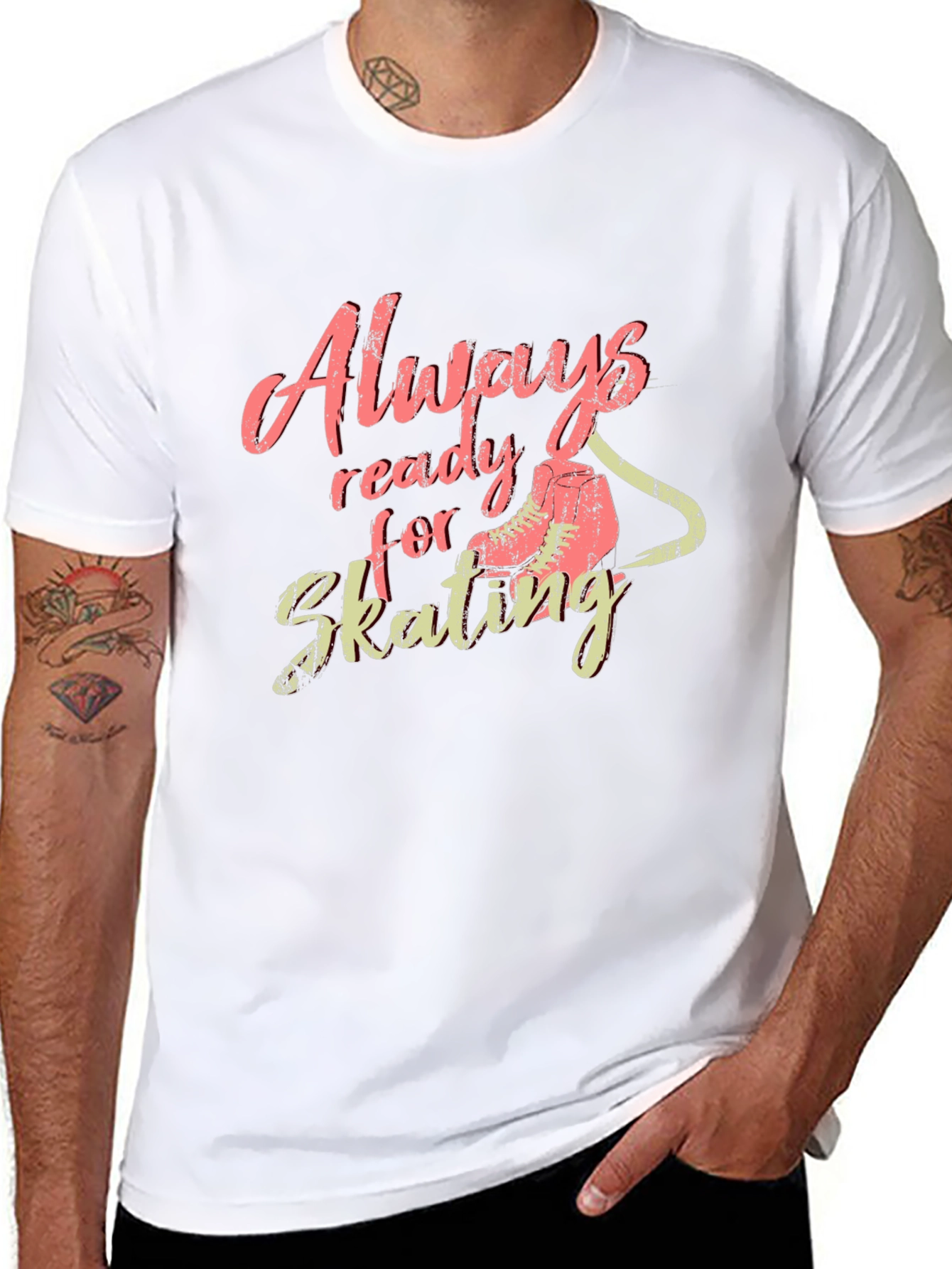 Always Ready for Skating Graphic T-Shirt