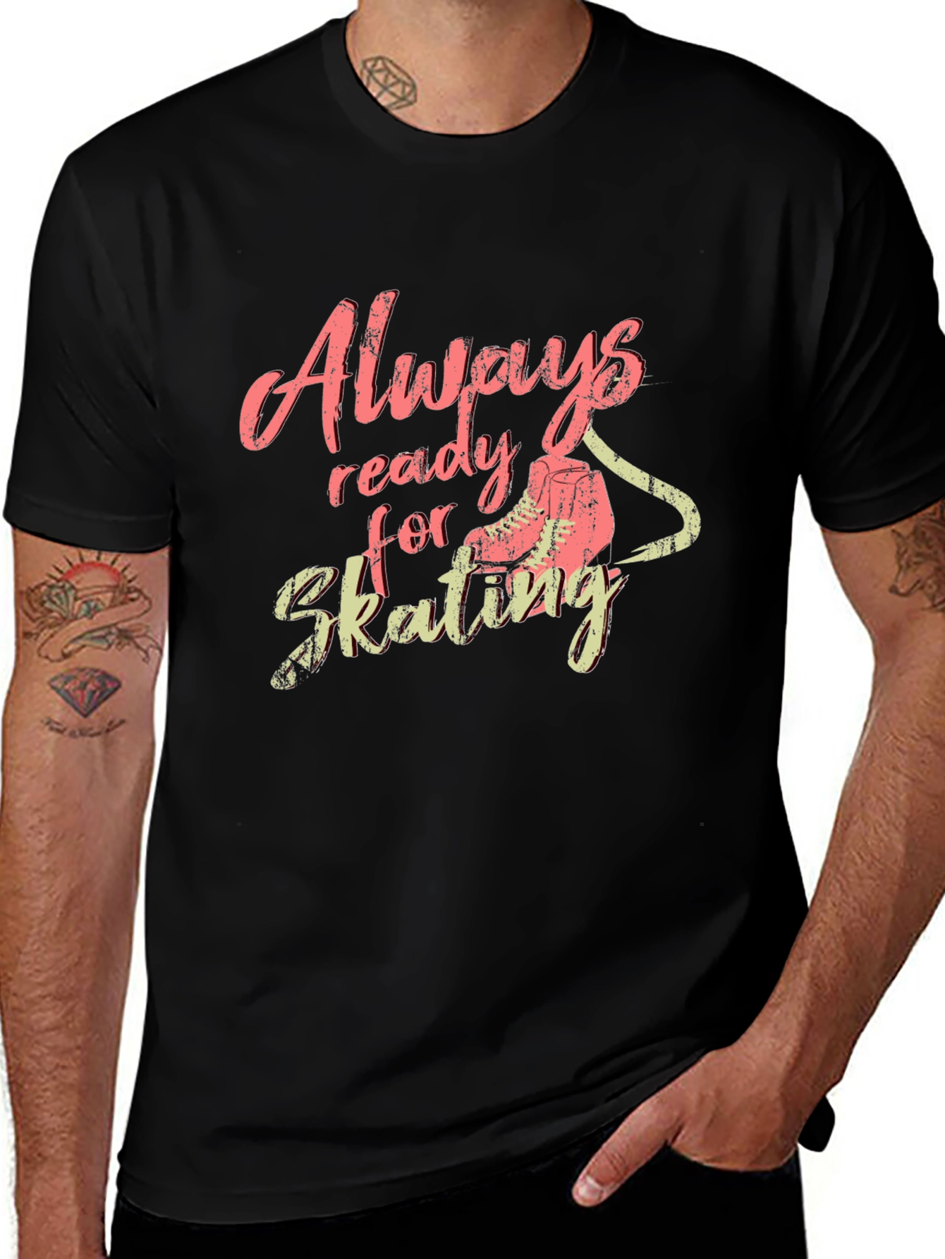 Always Ready for Skating Graphic T-Shirt