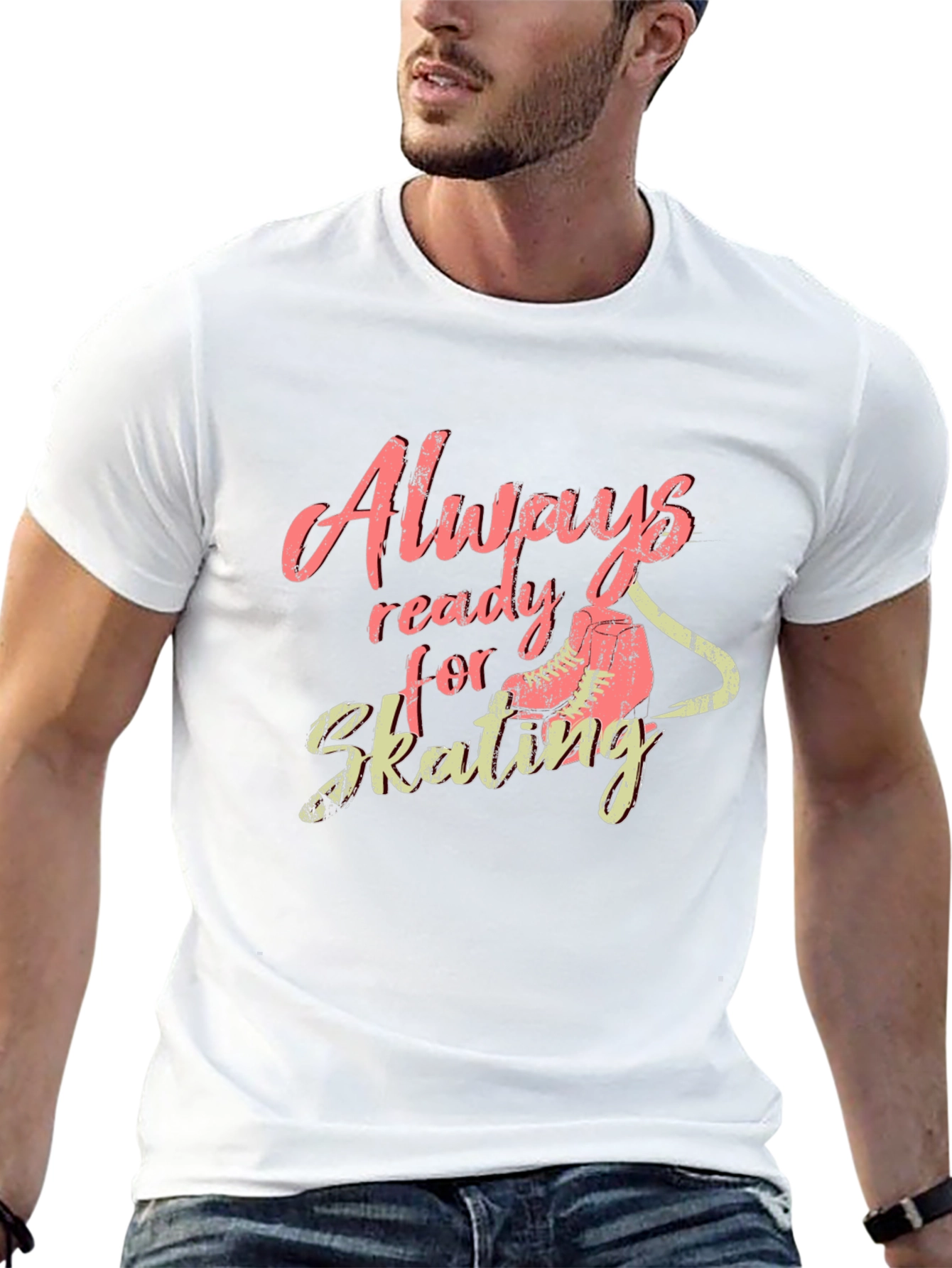 Always Ready for Skating Graphic T-Shirt