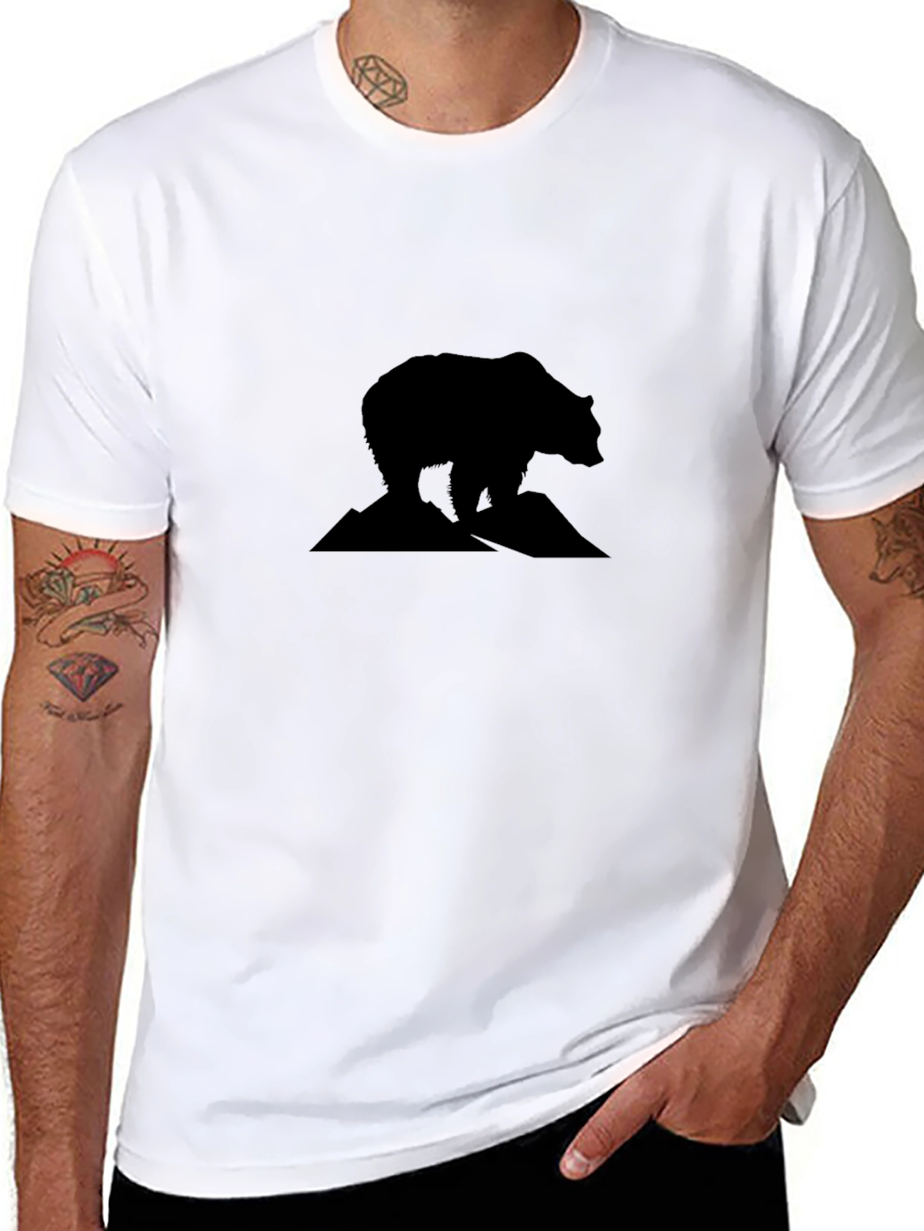 Black Bear Silhouette Graphic Tee
