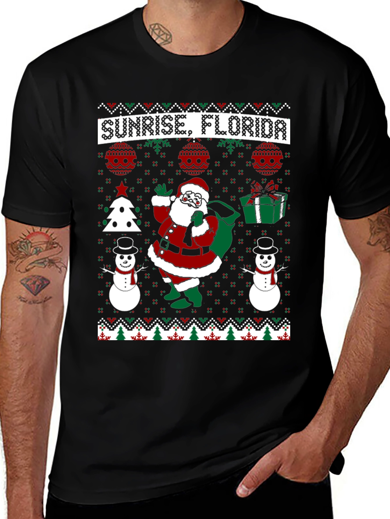 Sunrise Florida Christmas T-Shirt Santa Holiday