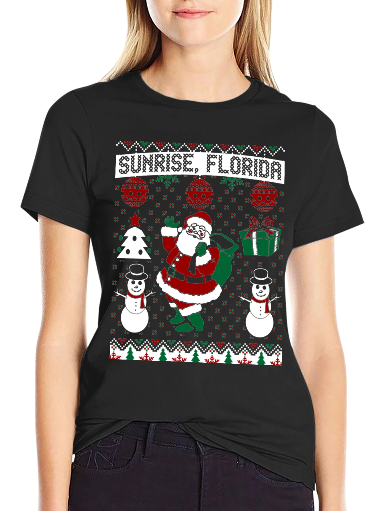 Sunrise Florida Christmas T-Shirt Santa Holiday