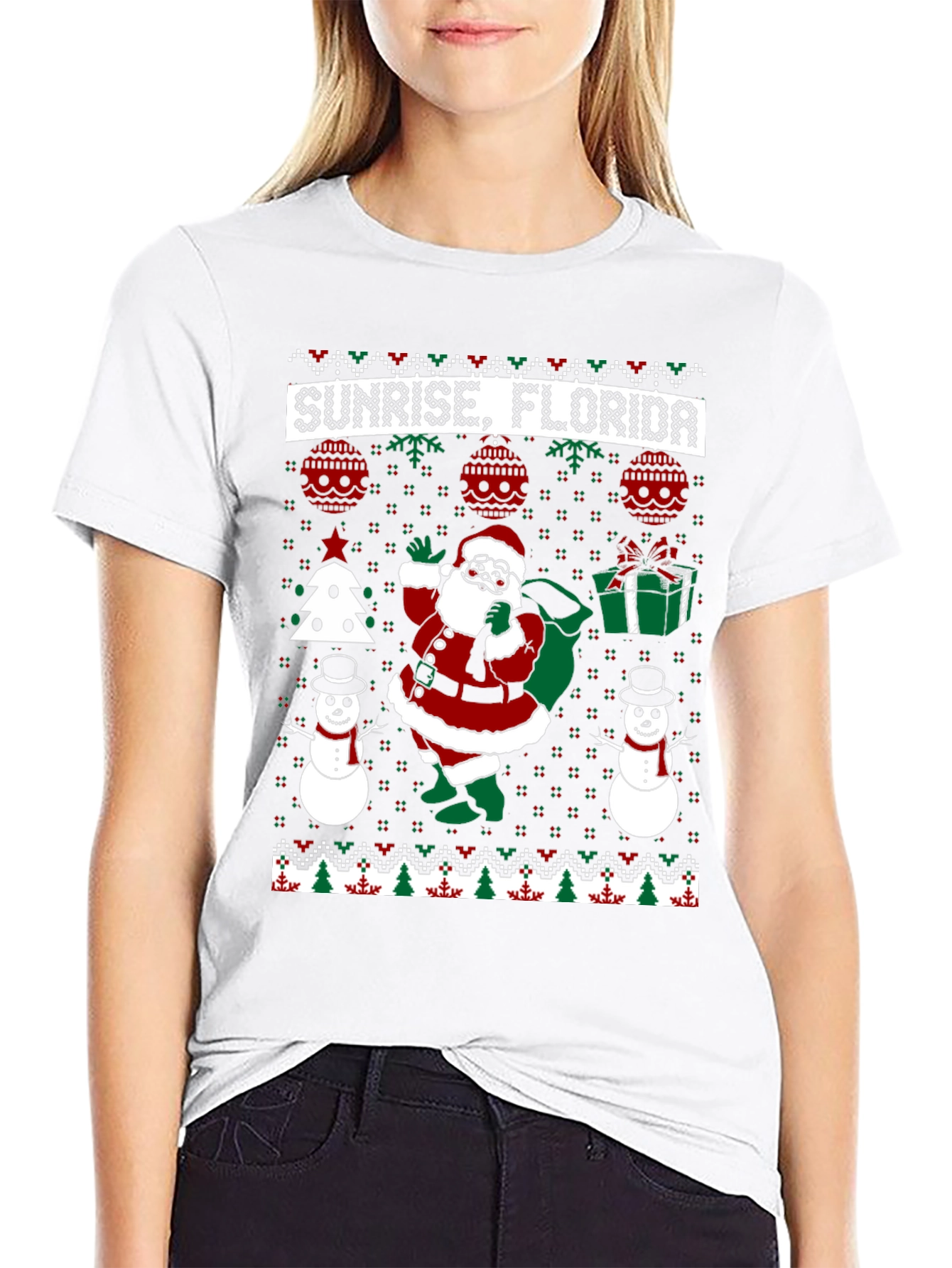 Sunrise Florida Christmas T-Shirt Santa Holiday