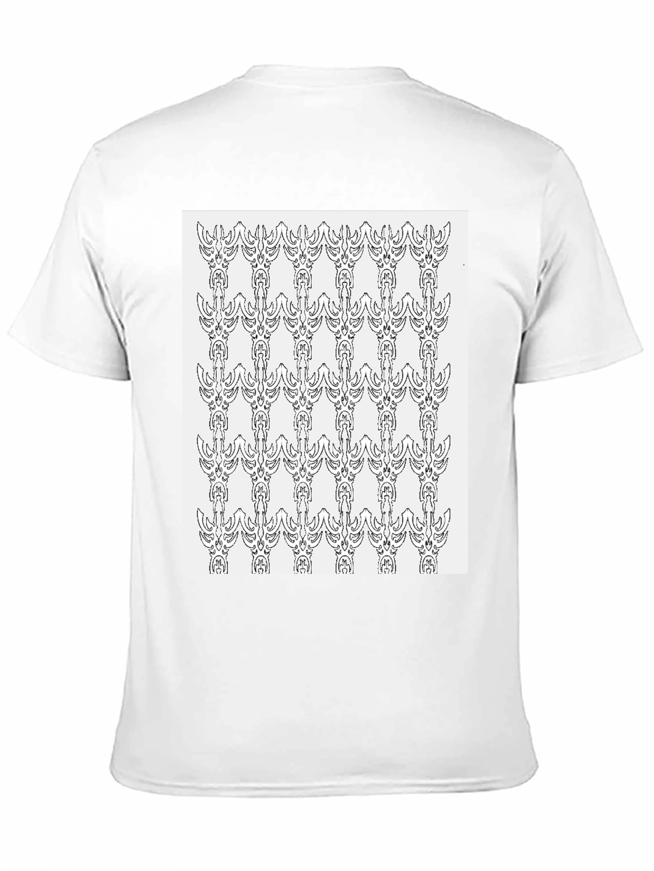 Patterned Graphic Tee - Modern Black T-Shirt