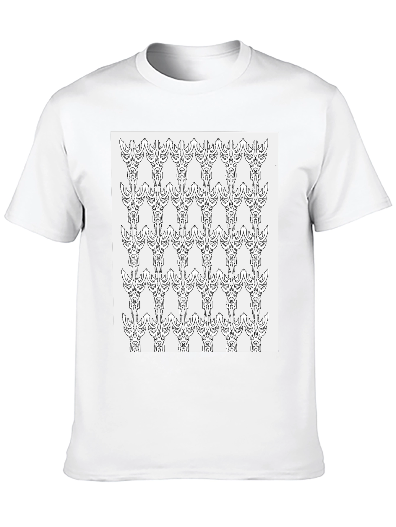 Patterned Graphic Tee - Modern Black T-Shirt