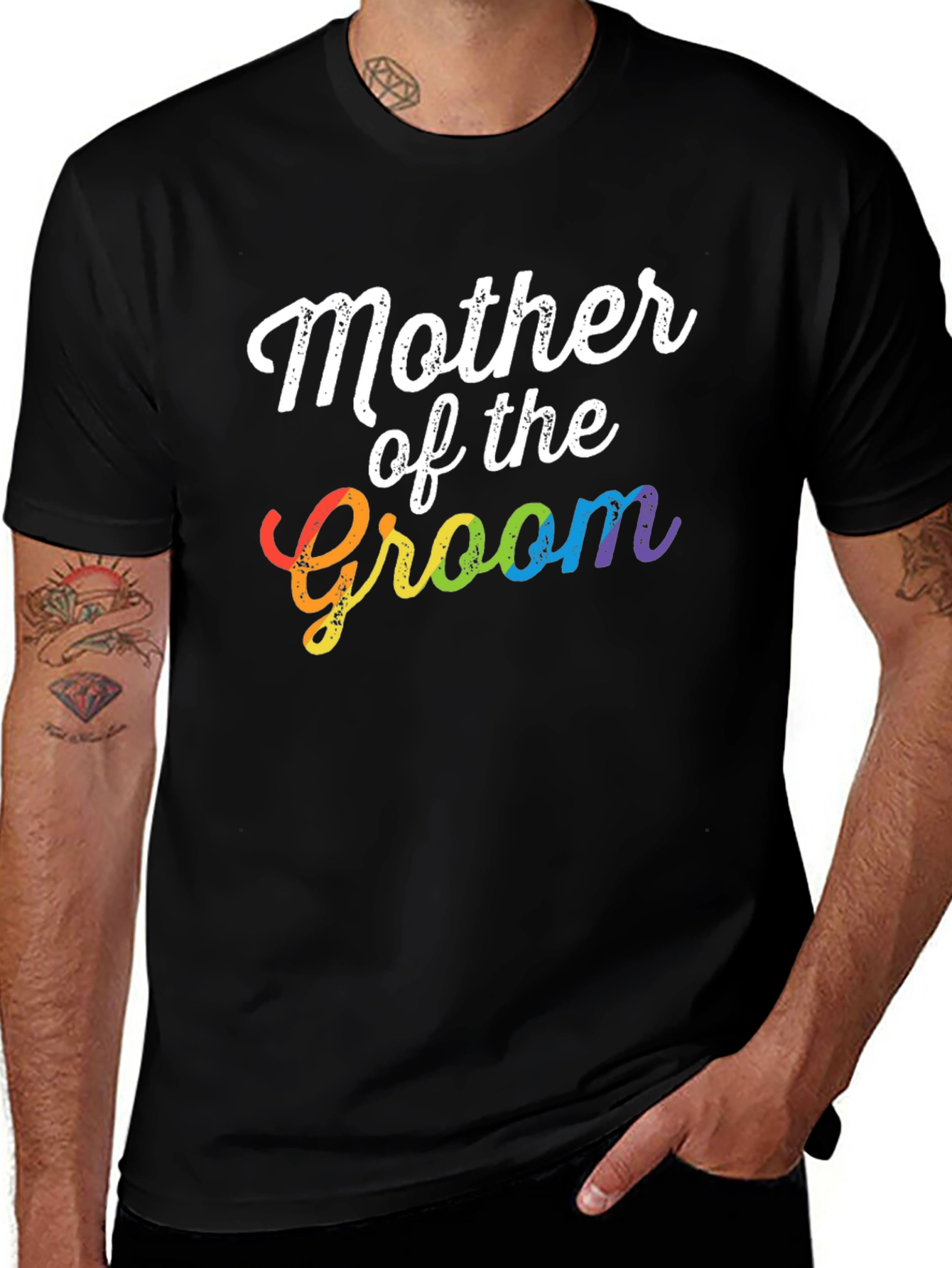 Mother of the Groom Rainbow T-Shirt