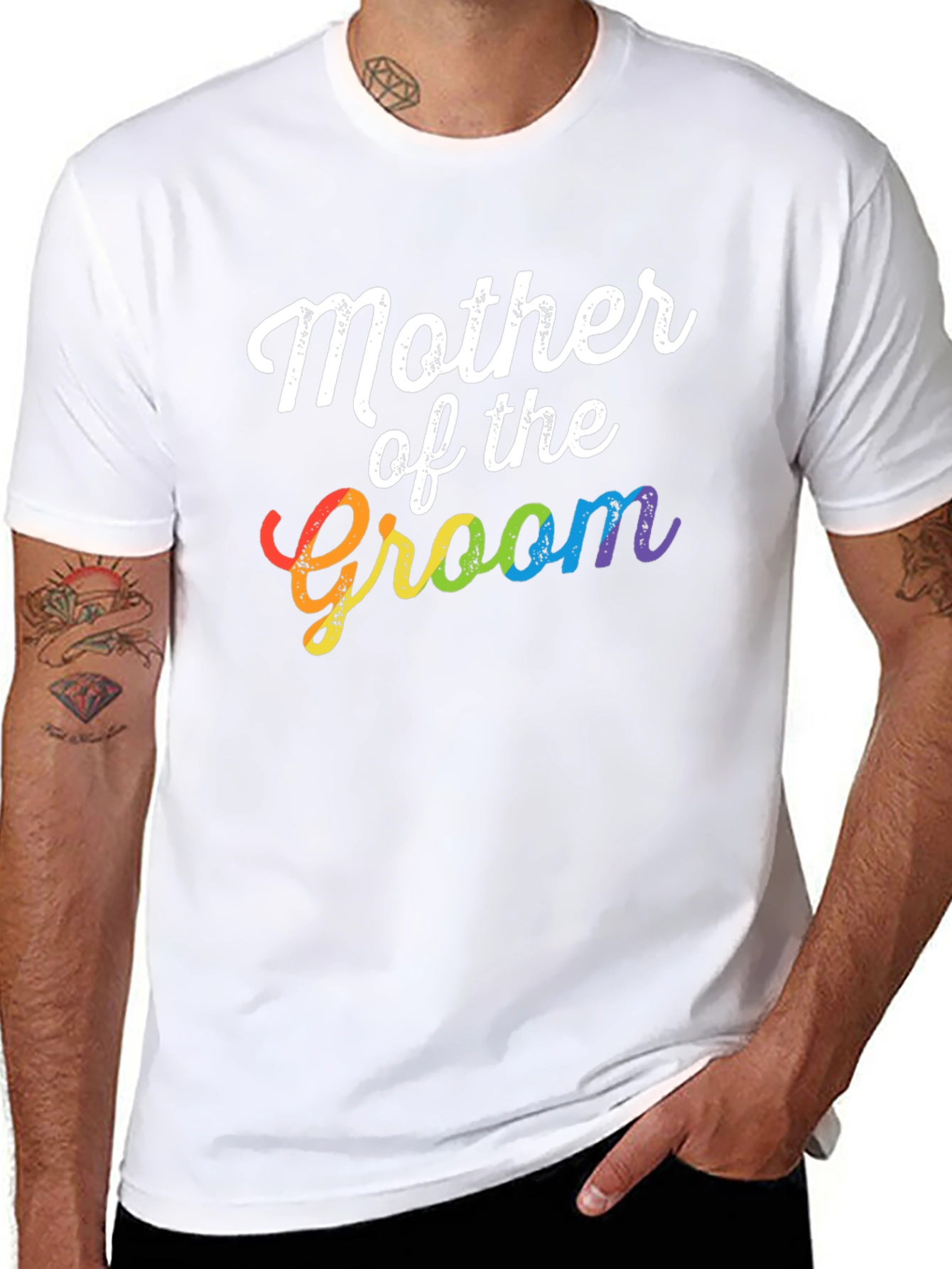 Mother of the Groom Rainbow T-Shirt