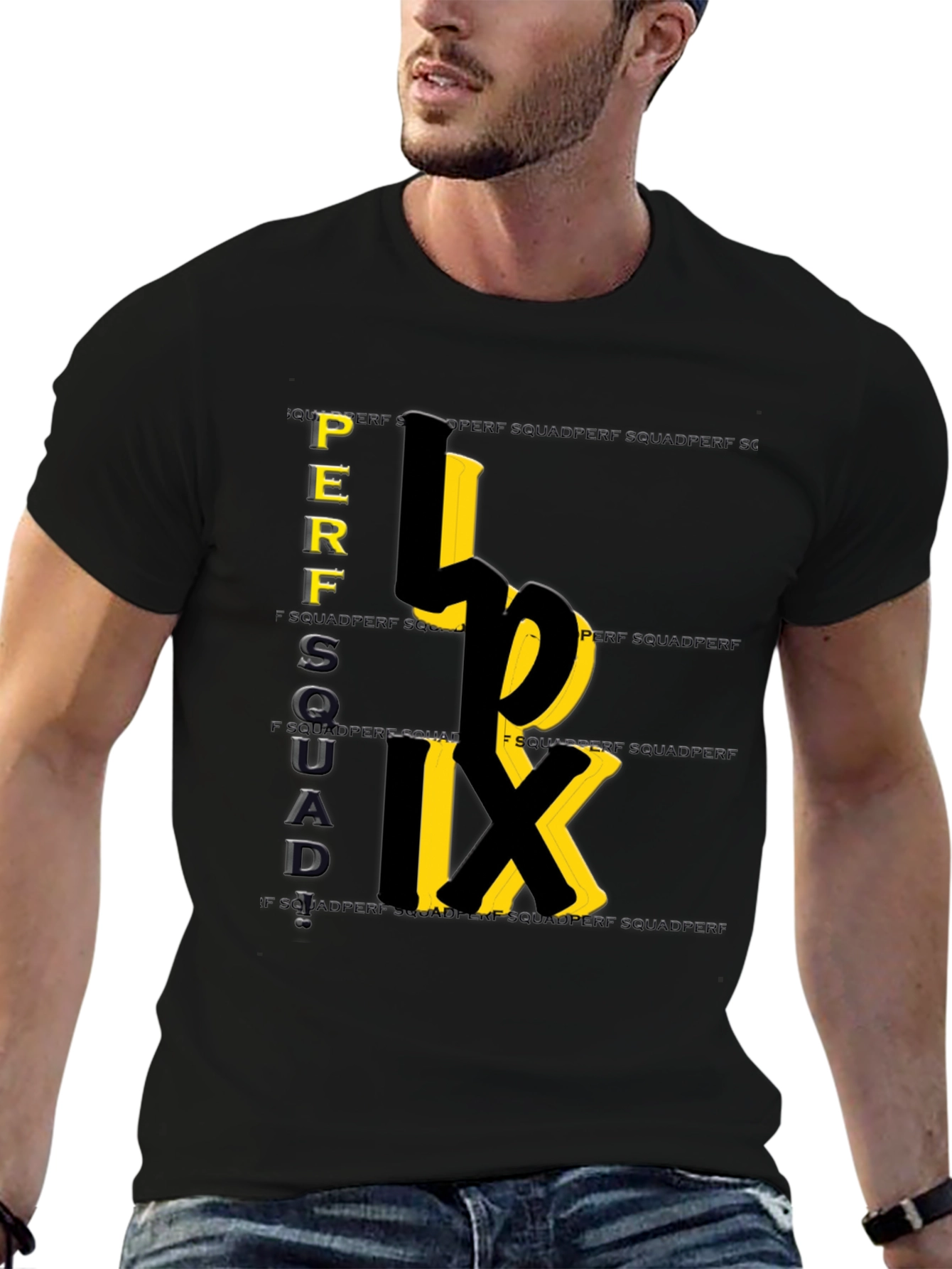 Perf Squad Tee: Bold Graphic Print Crewneck