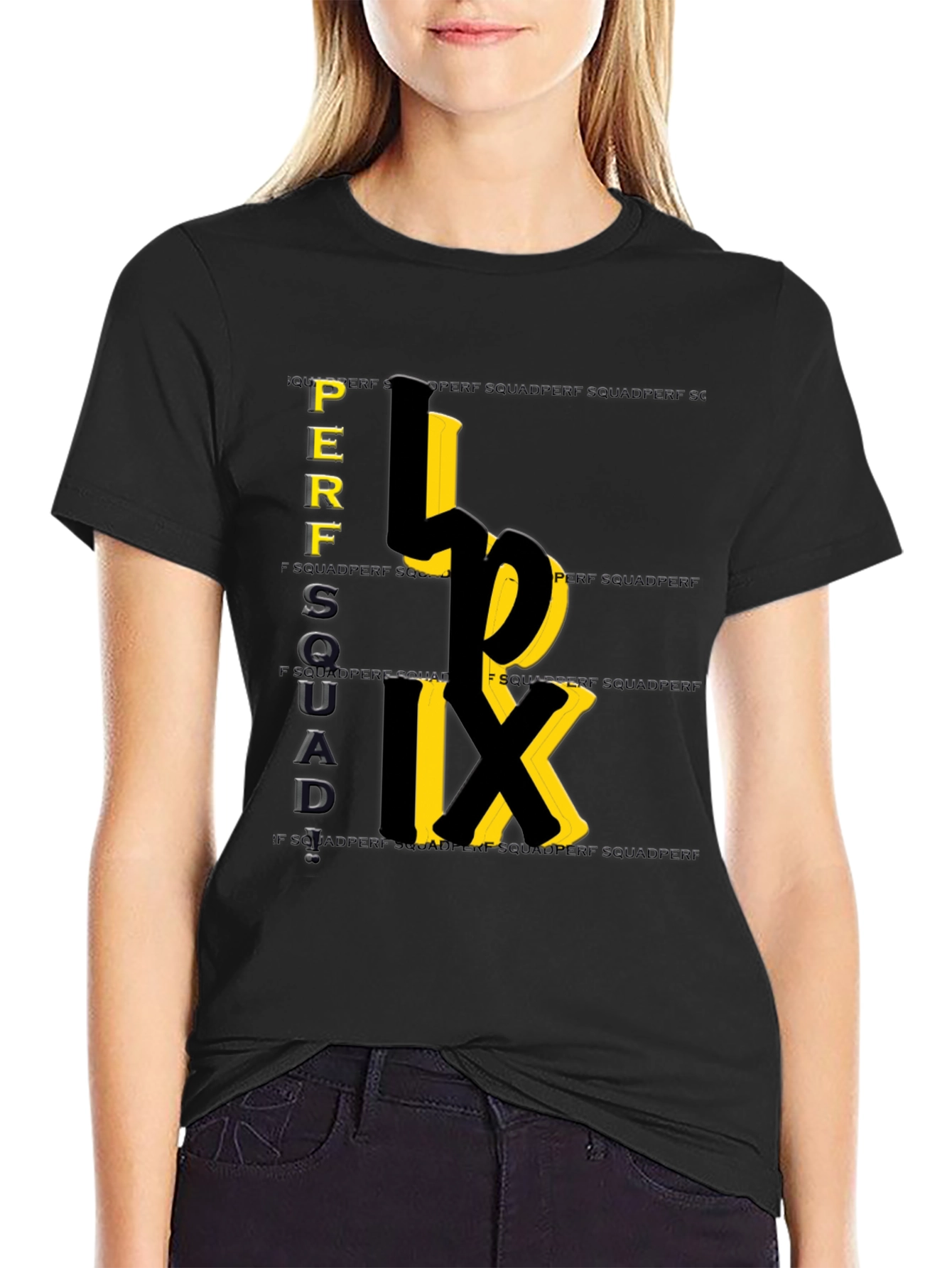 Perf Squad Tee: Bold Graphic Print Crewneck