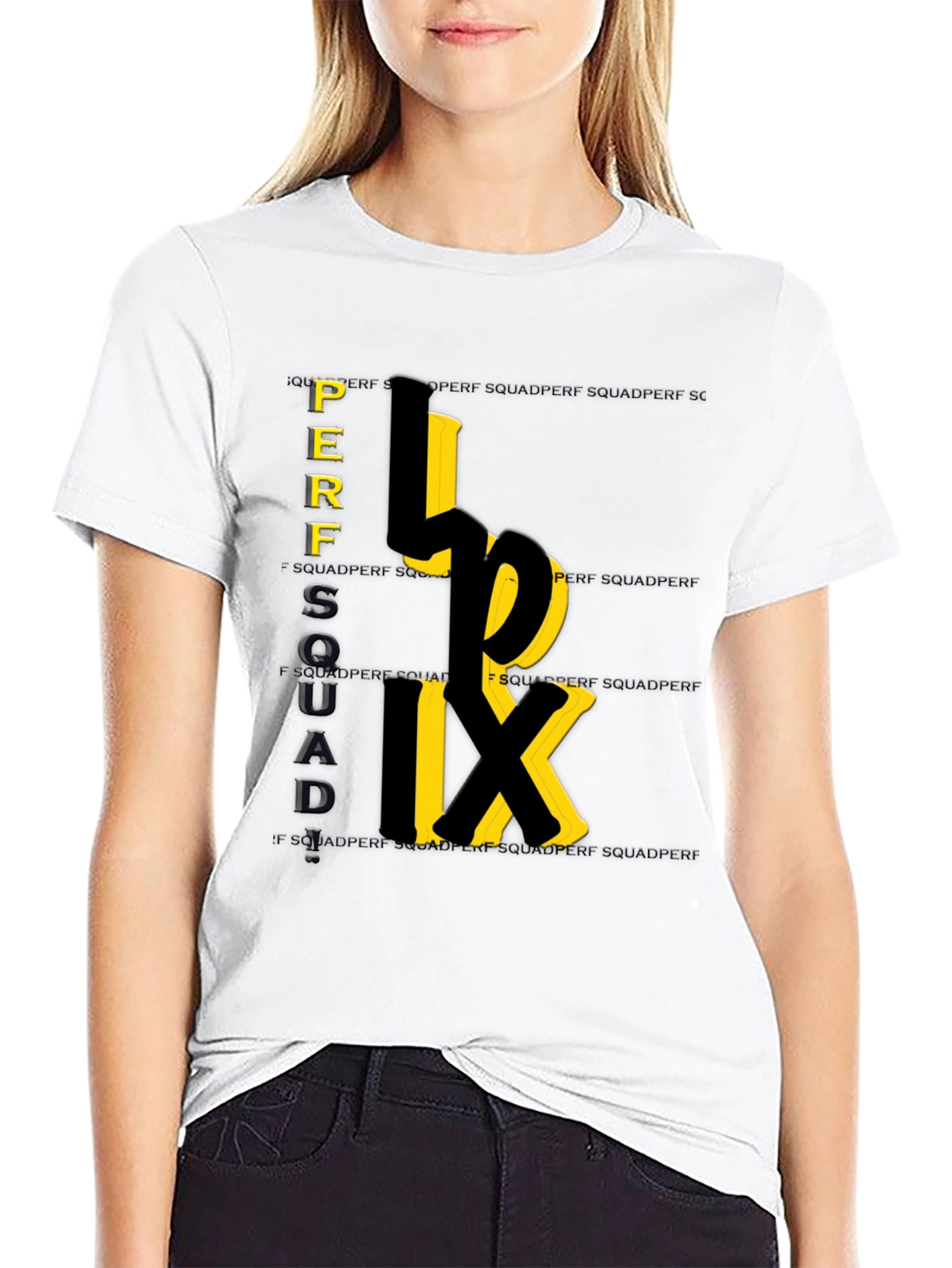 Perf Squad Tee: Bold Graphic Print Crewneck
