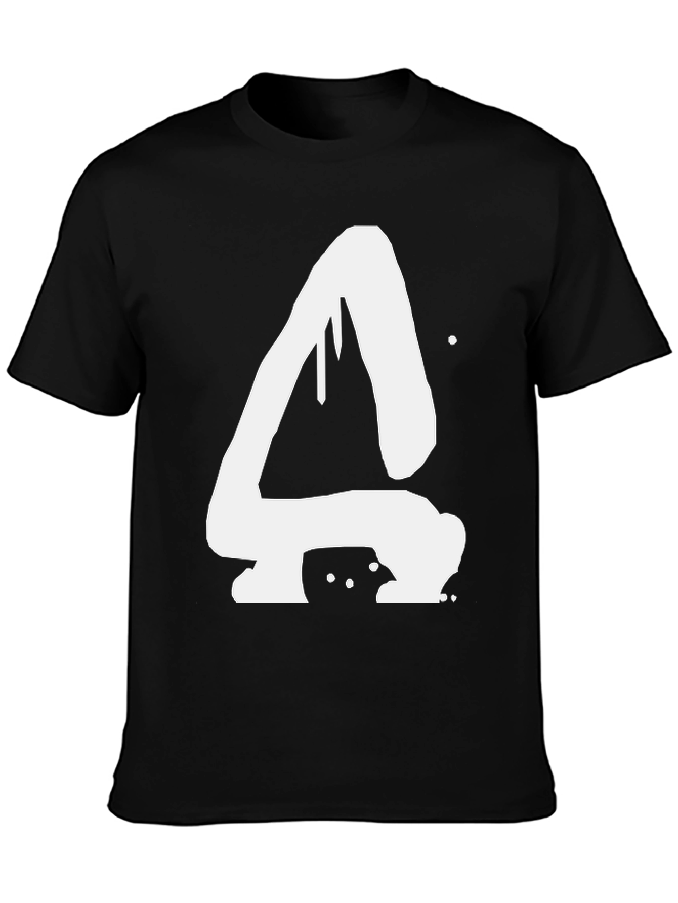 Abstract White Graffiti Style A Black T-Shirt