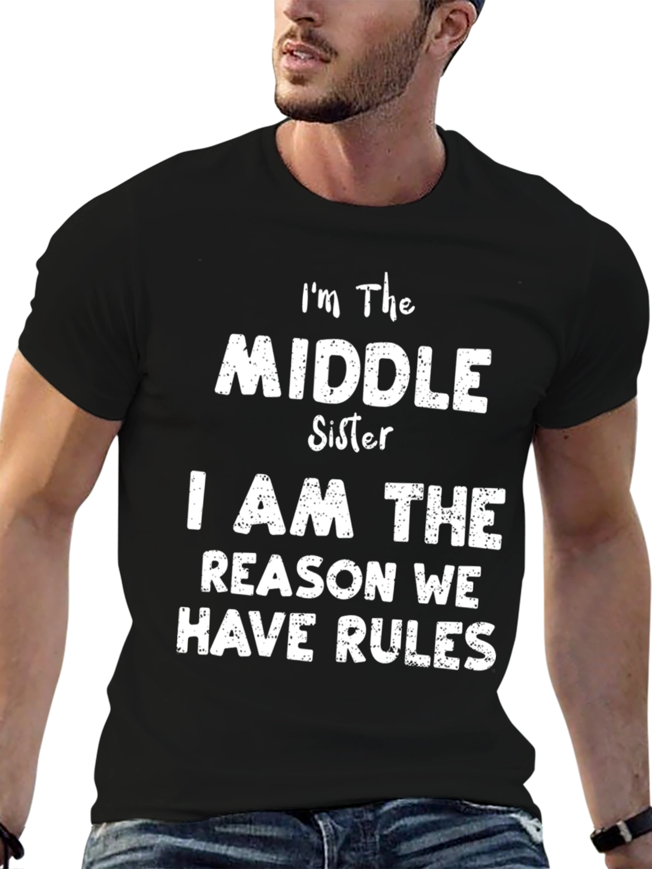 Middle Sister T-Shirt - Funny Sister Rules Tee