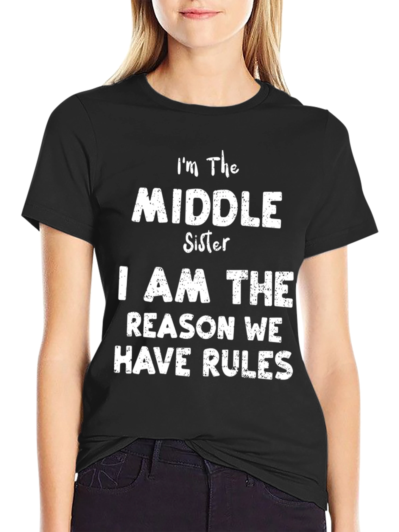 Middle Sister T-Shirt - Funny Sister Rules Tee