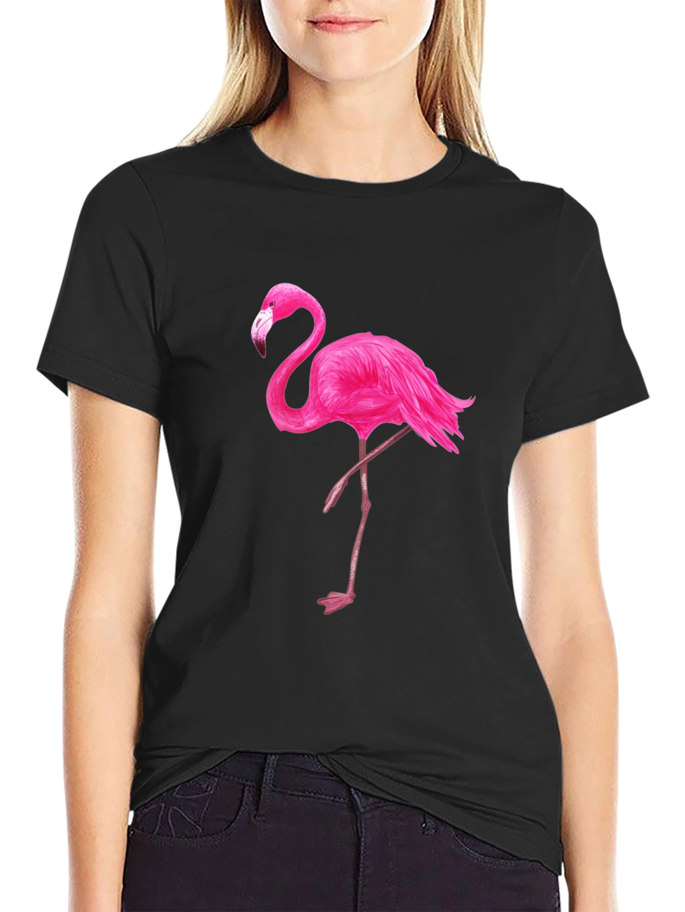 Black Flamingo Graphic Tee - Mens Fashion