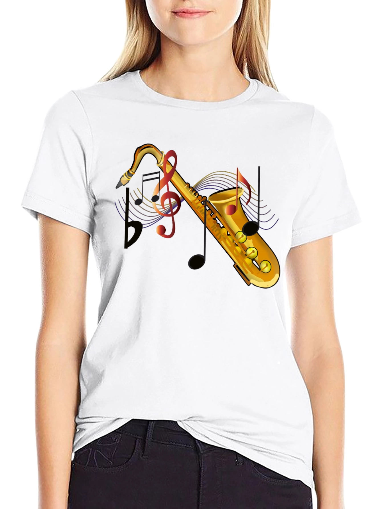 Saxophone Music T-Shirt - Stylish Musician Tee