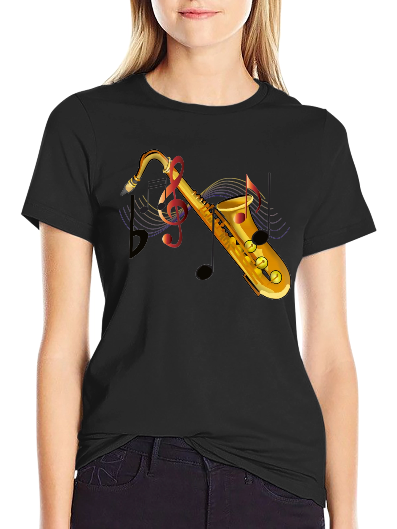 Saxophone Music T-Shirt - Stylish Musician Tee