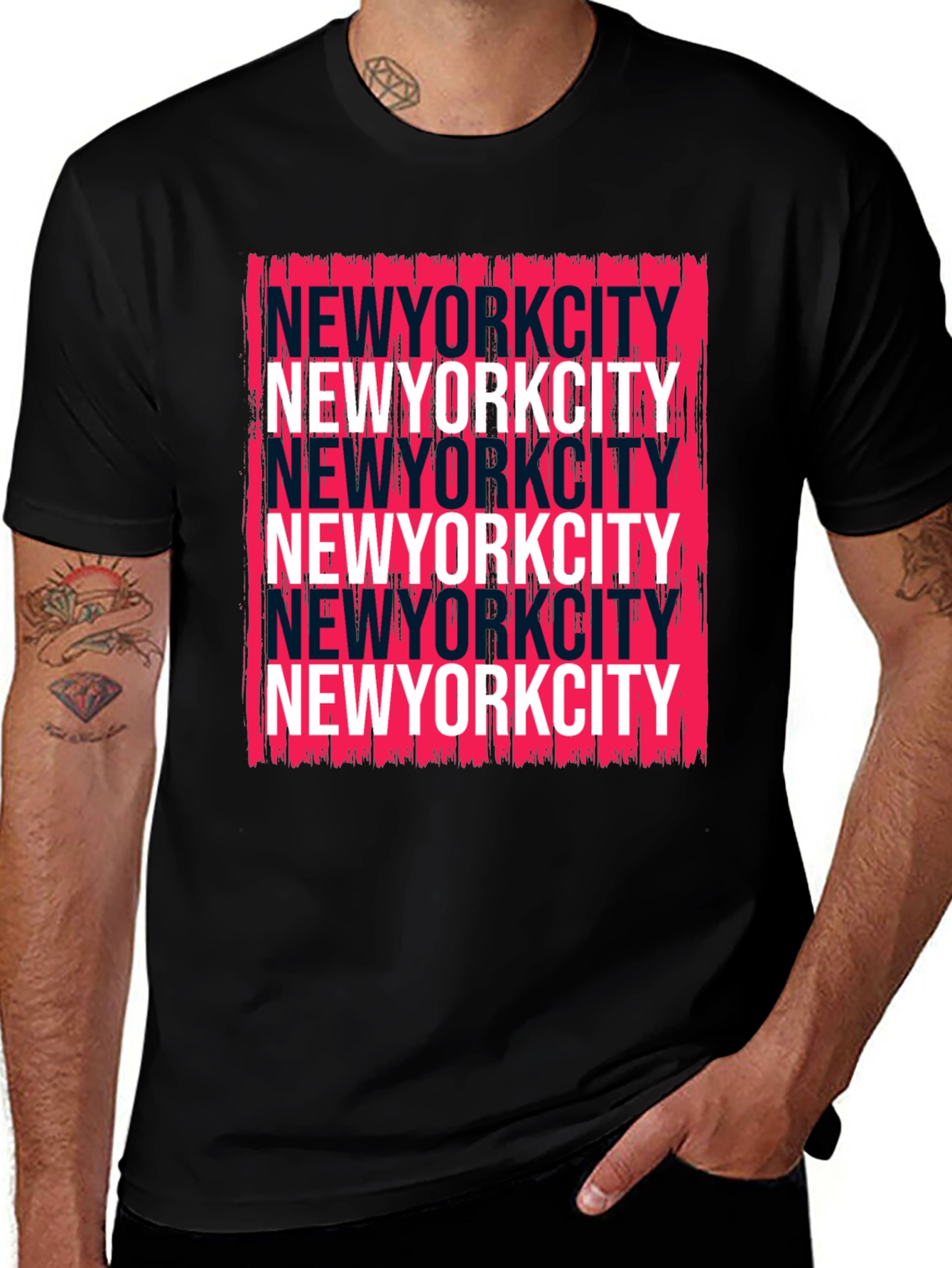 NYC Stacked Text Graphic Tee