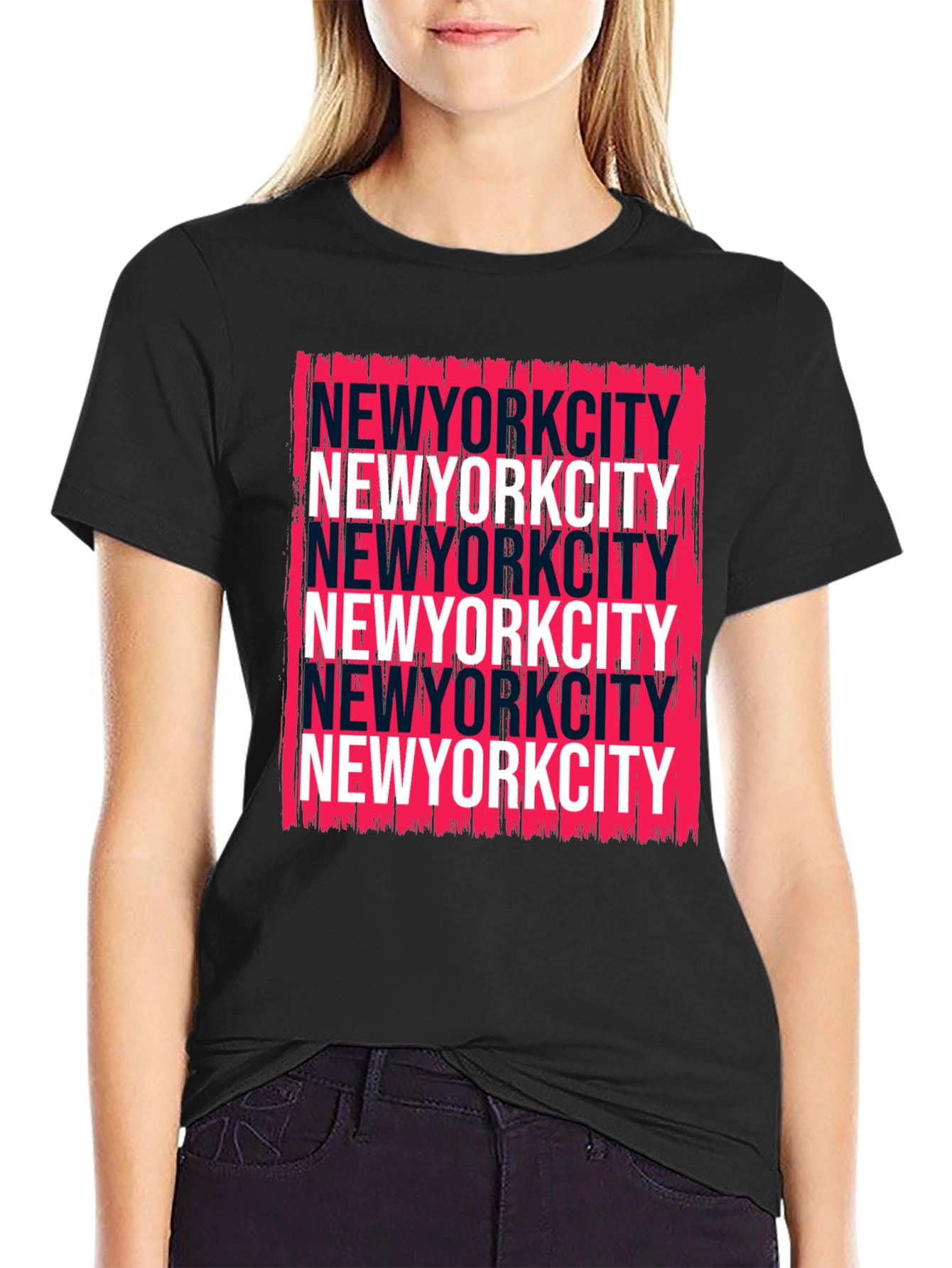 NYC Stacked Text Graphic Tee