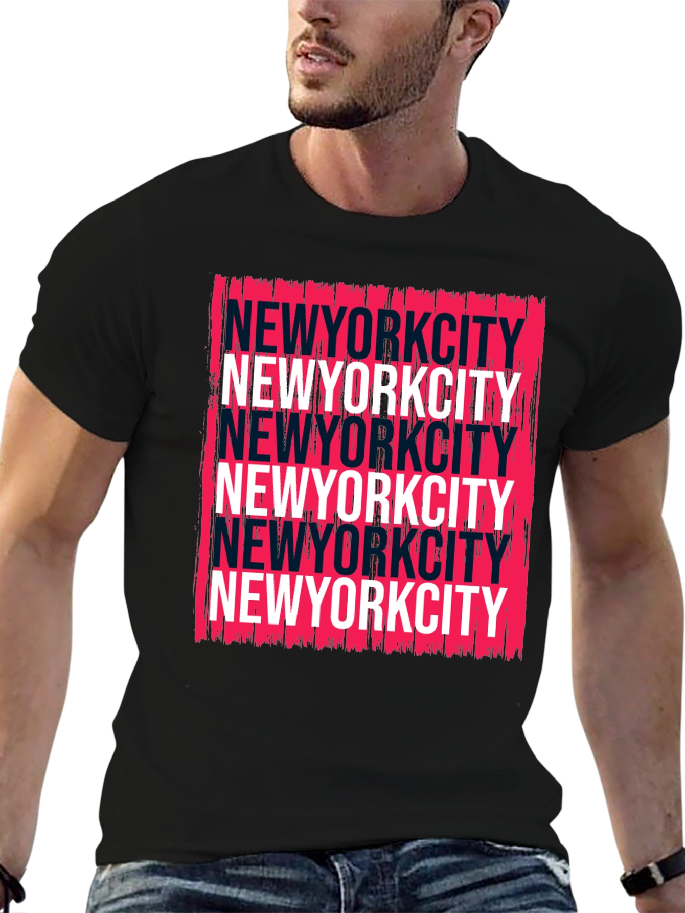 NYC Stacked Text Graphic Tee