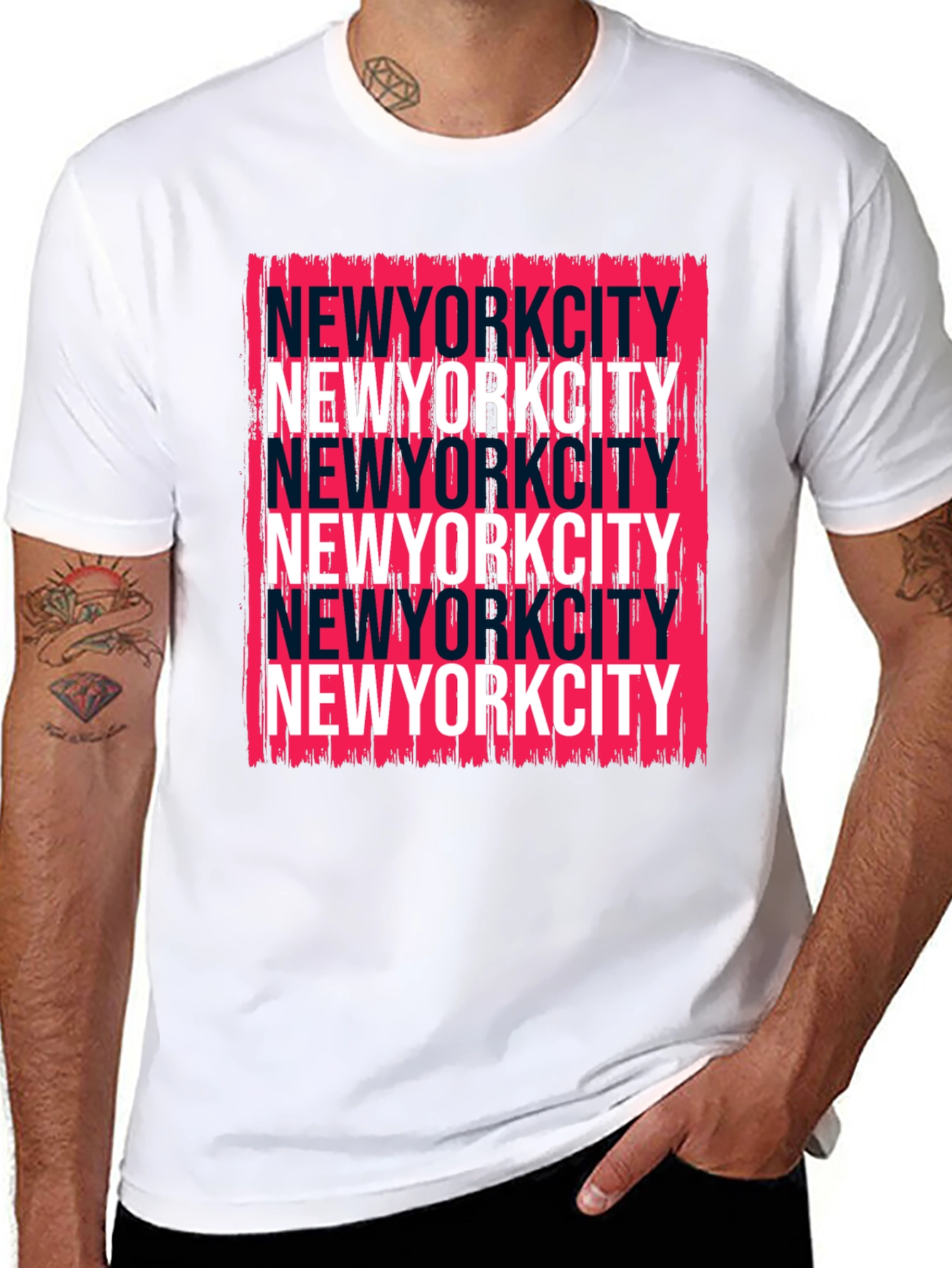 NYC Stacked Text Graphic Tee