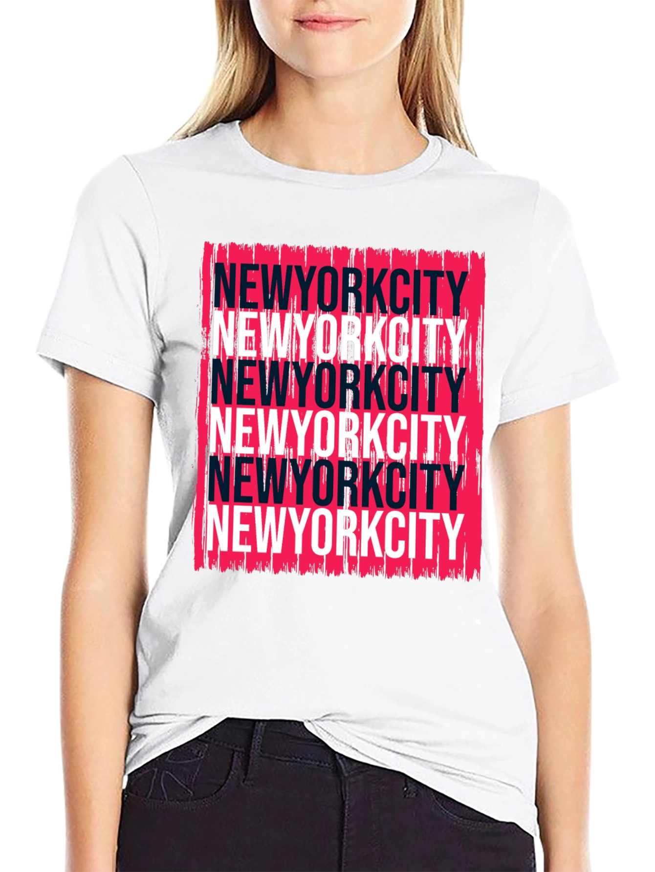NYC Stacked Text Graphic Tee