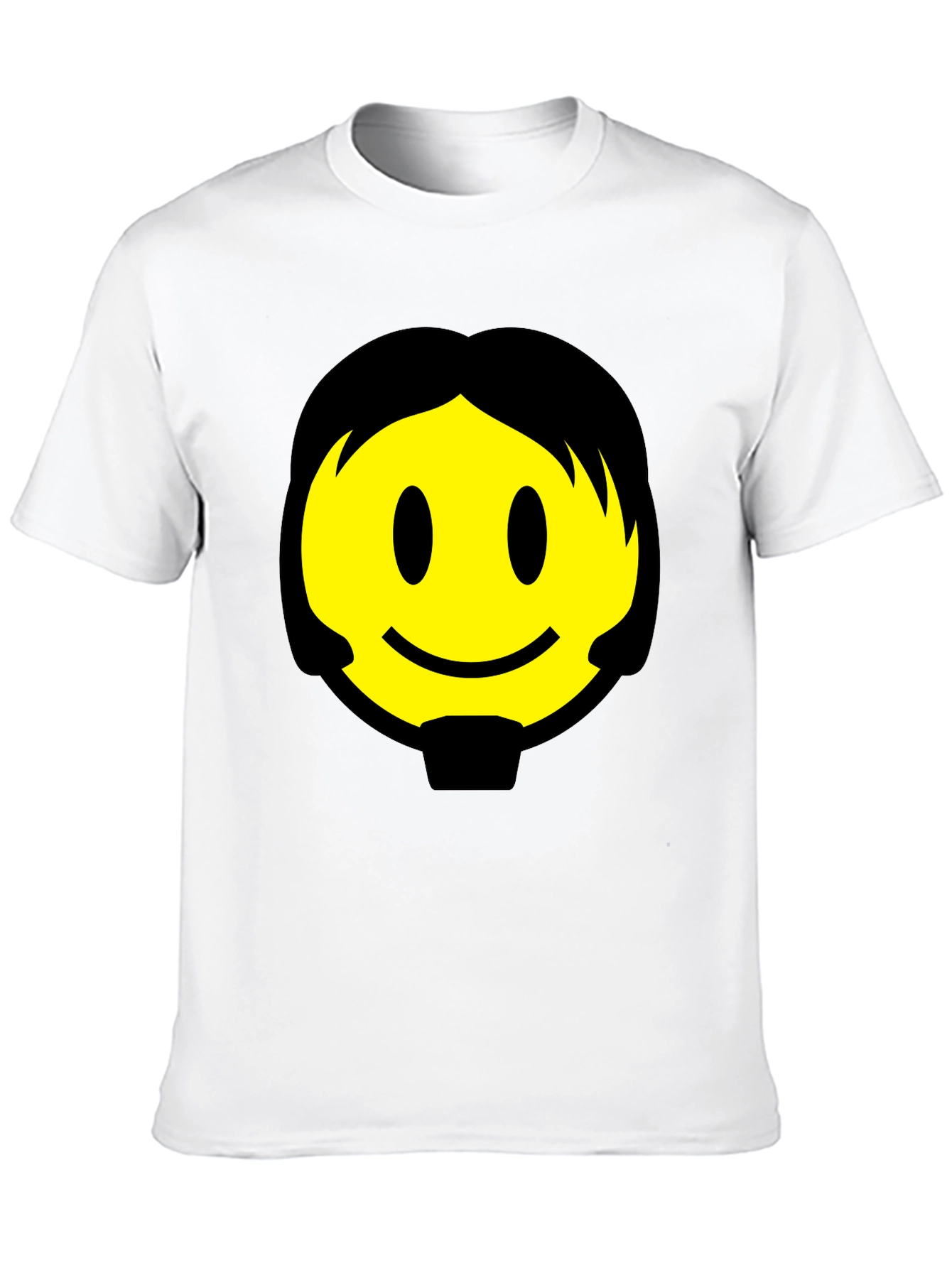 Smiley Face Graphic Black T-Shirt