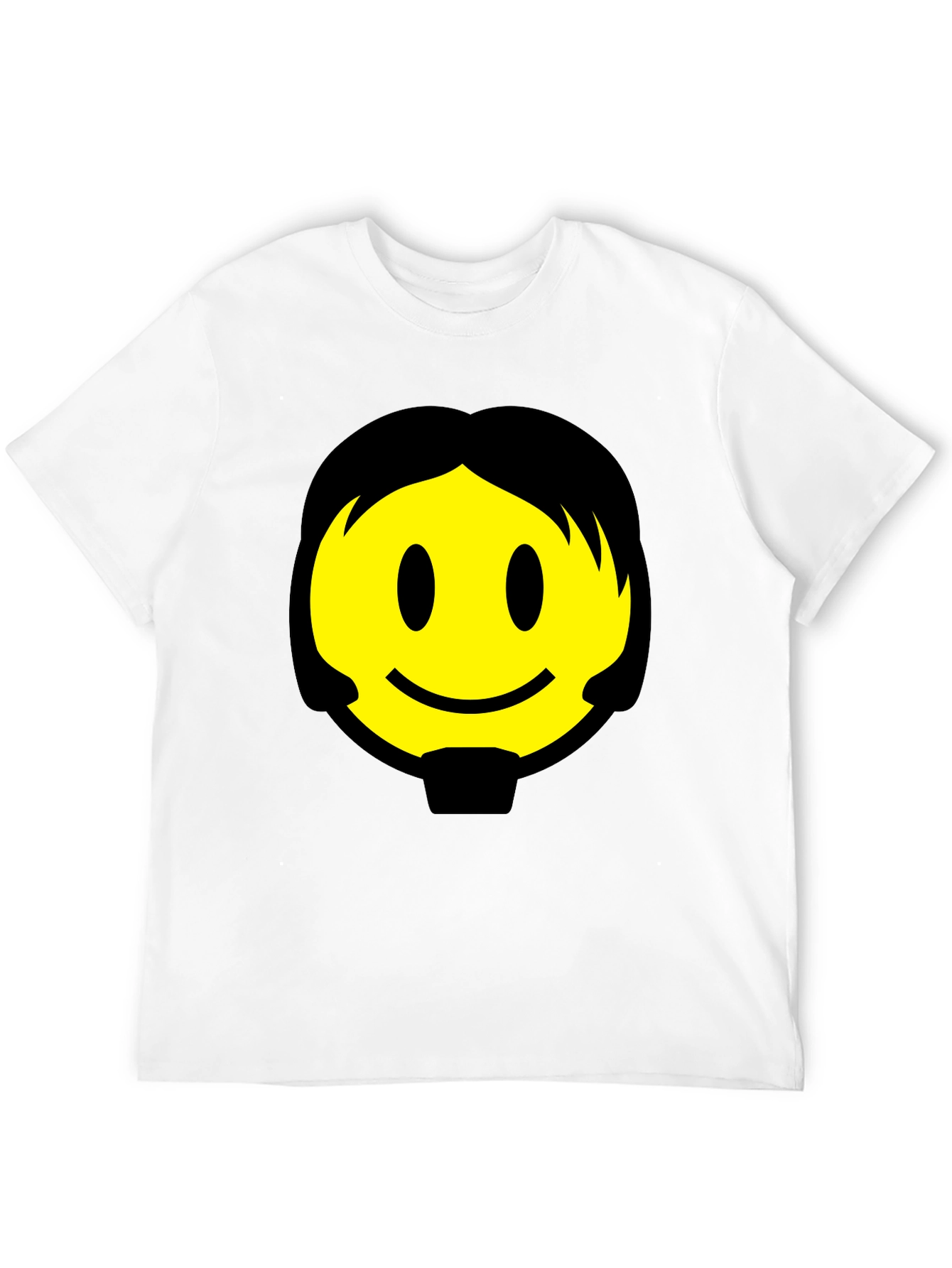 Smiley Face Graphic Black T-Shirt