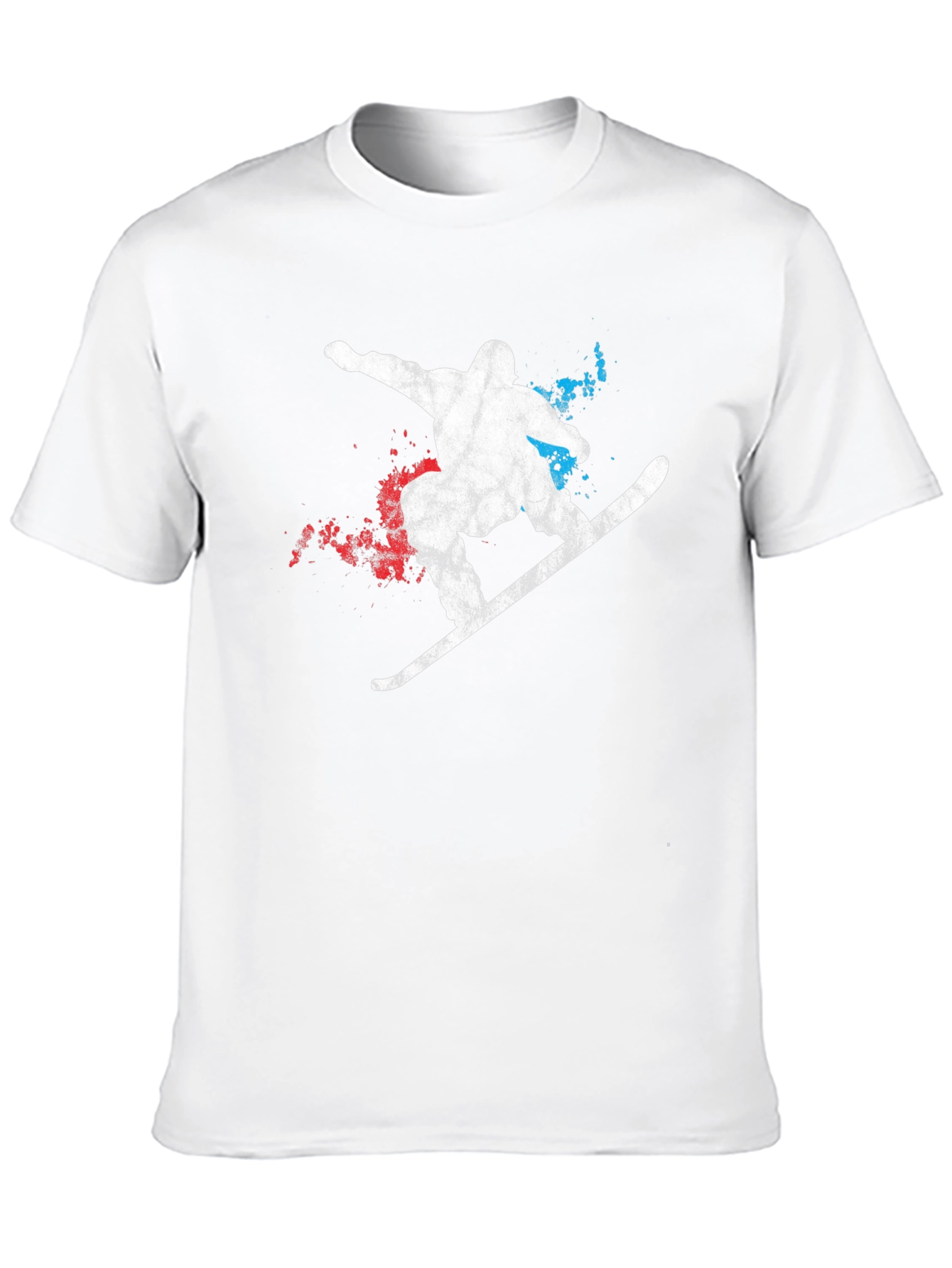 Snowboarder Graphic Tee - Mens Black Cotton T-Shirt