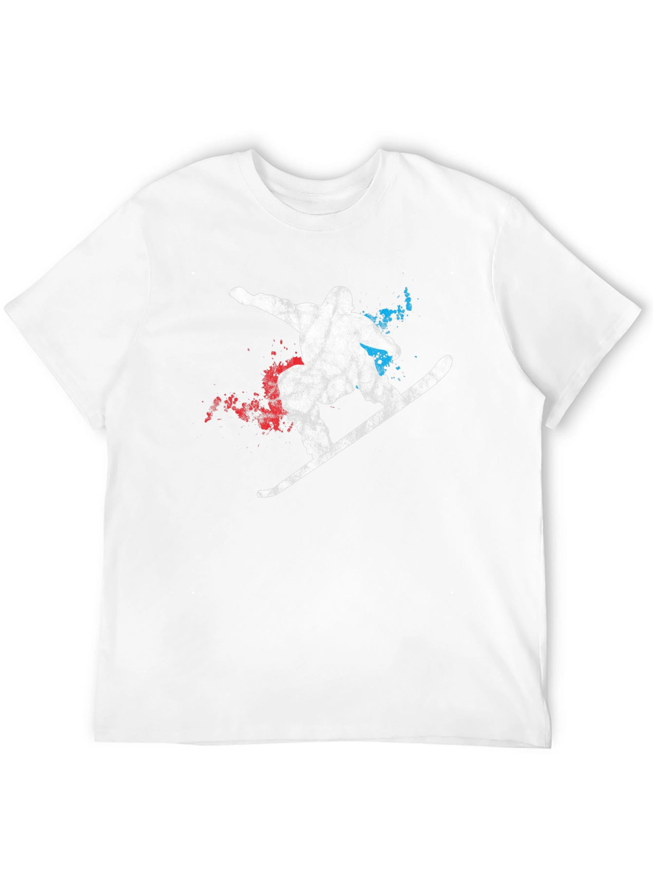 Snowboarder Graphic Tee - Mens Black Cotton T-Shirt