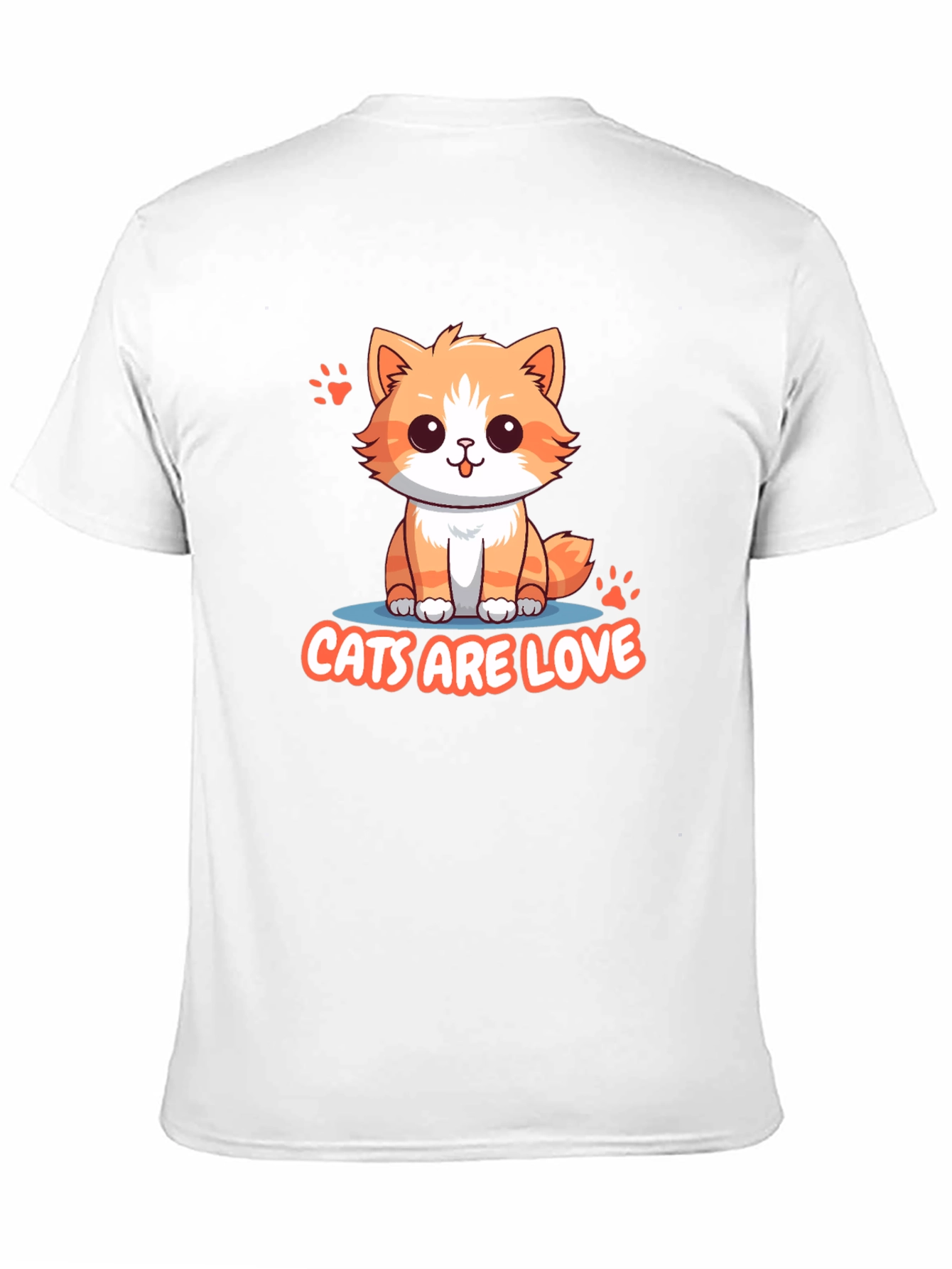 Cute Cats Are Love Black T-Shirt