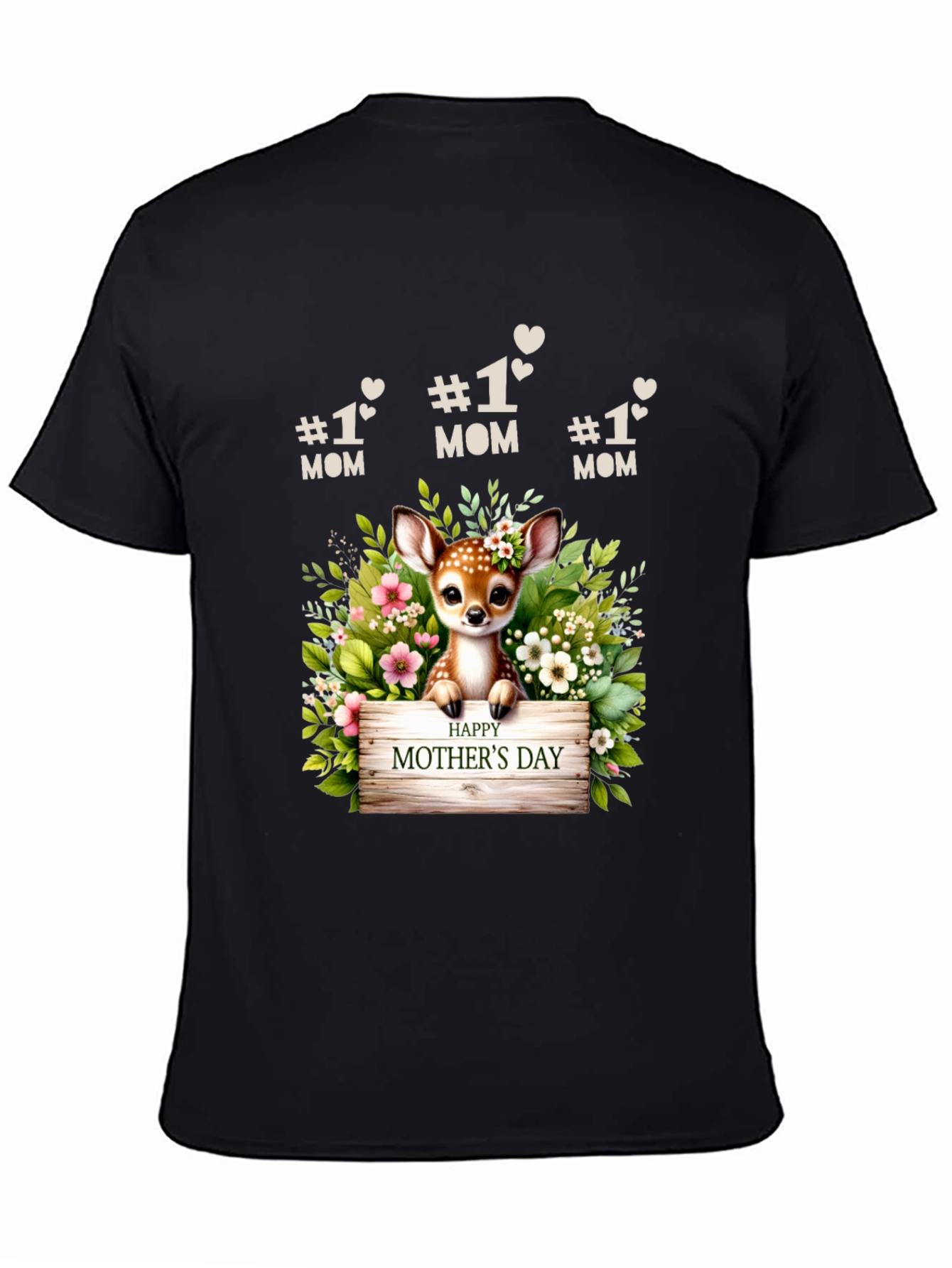 Deer Mothers Day T-Shirt - #1 Mom