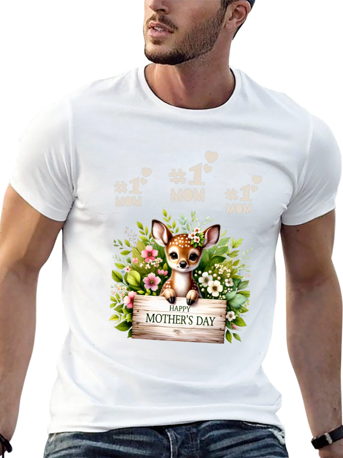 Deer Mothers Day T-Shirt - #1 Mom