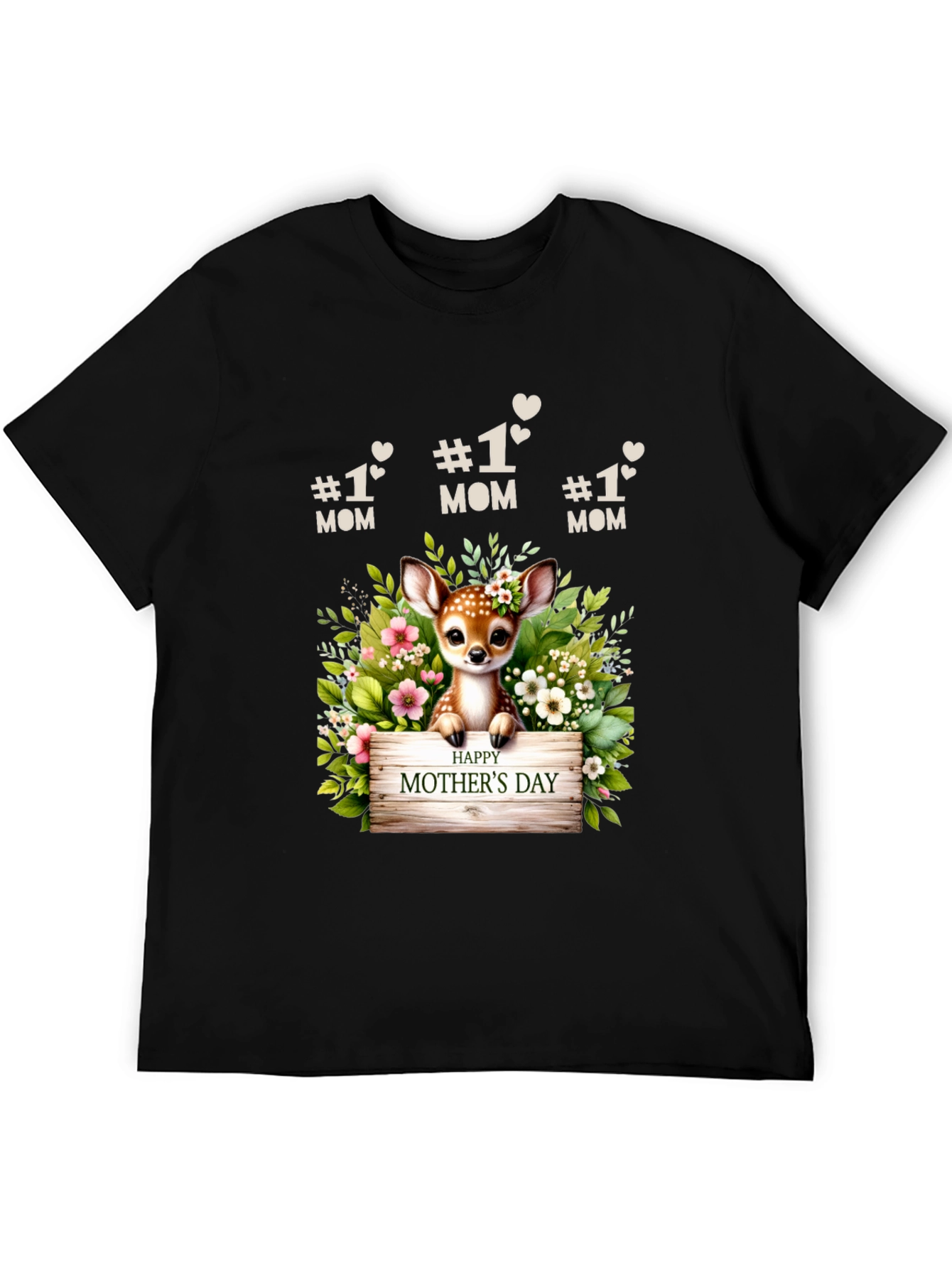 Deer Mothers Day T-Shirt - #1 Mom