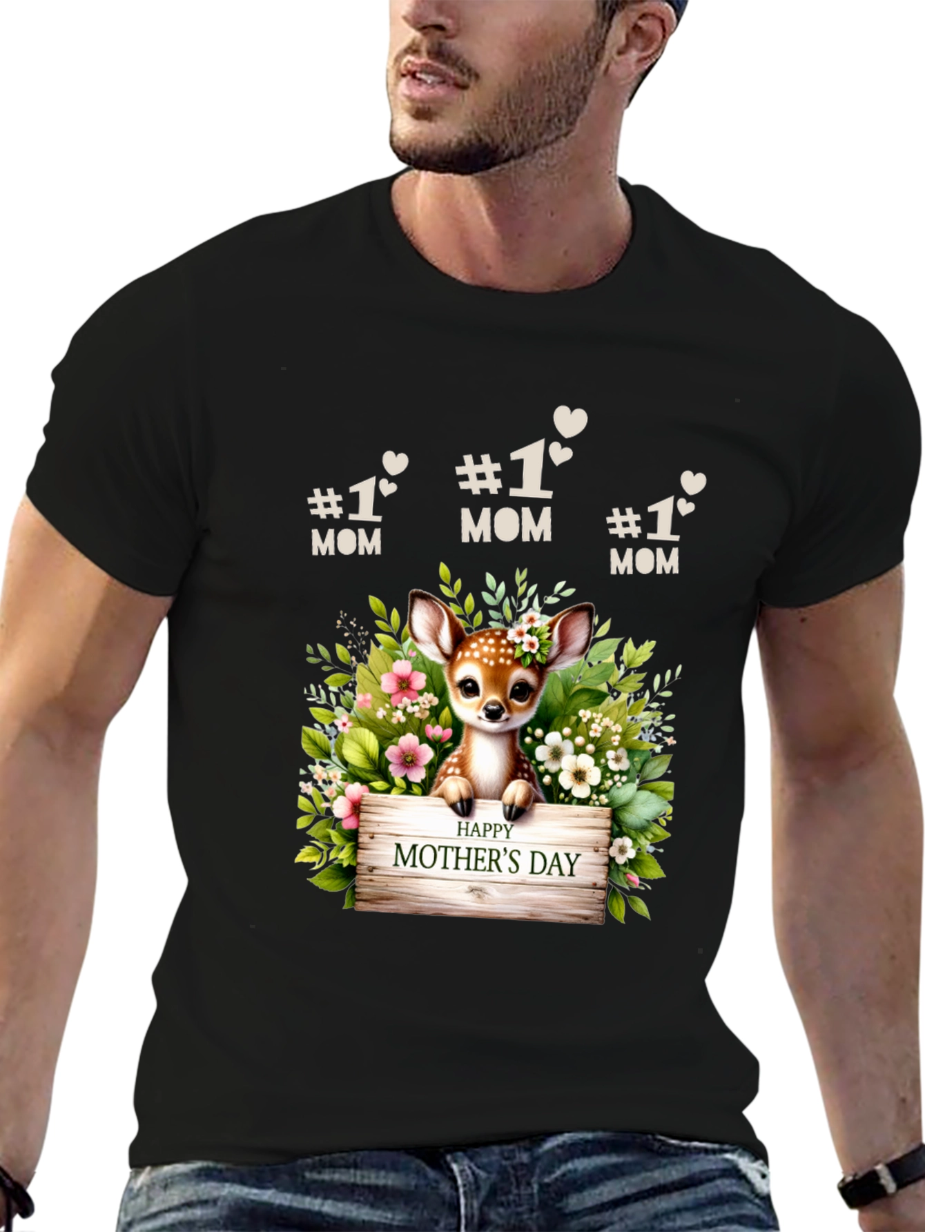 Deer Mothers Day T-Shirt - #1 Mom