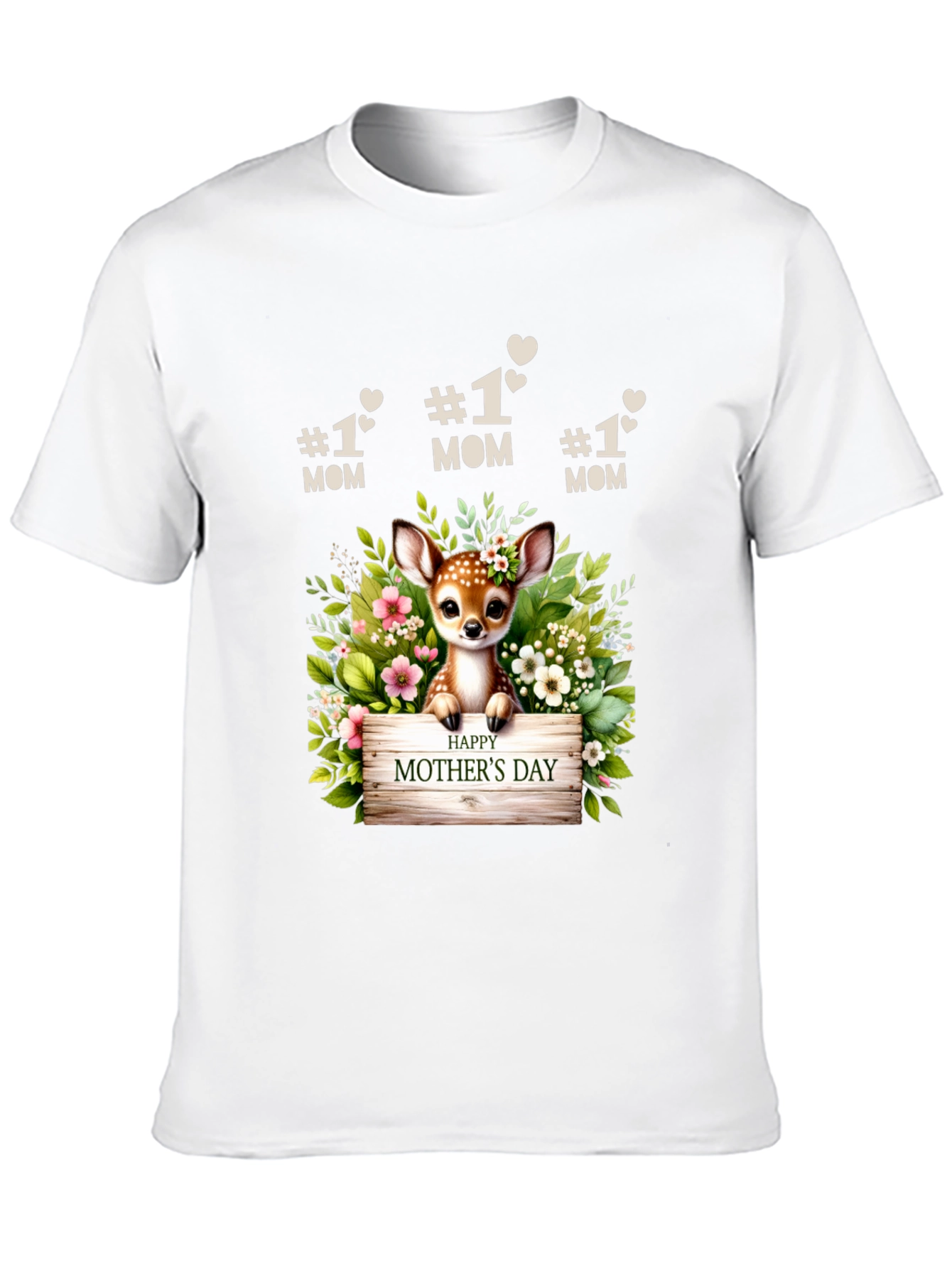 Deer Mothers Day T-Shirt - #1 Mom