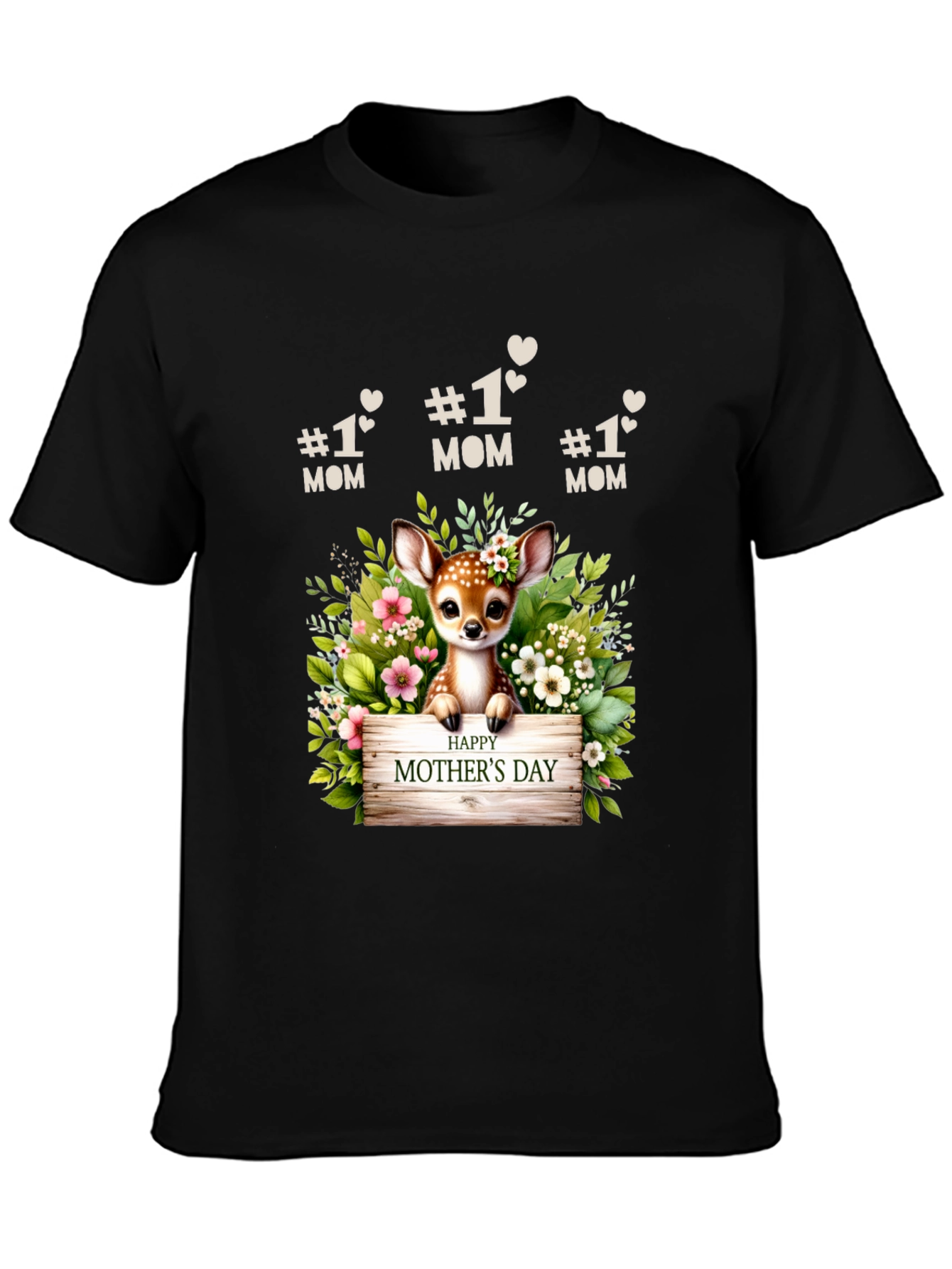 Deer Mothers Day T-Shirt - #1 Mom