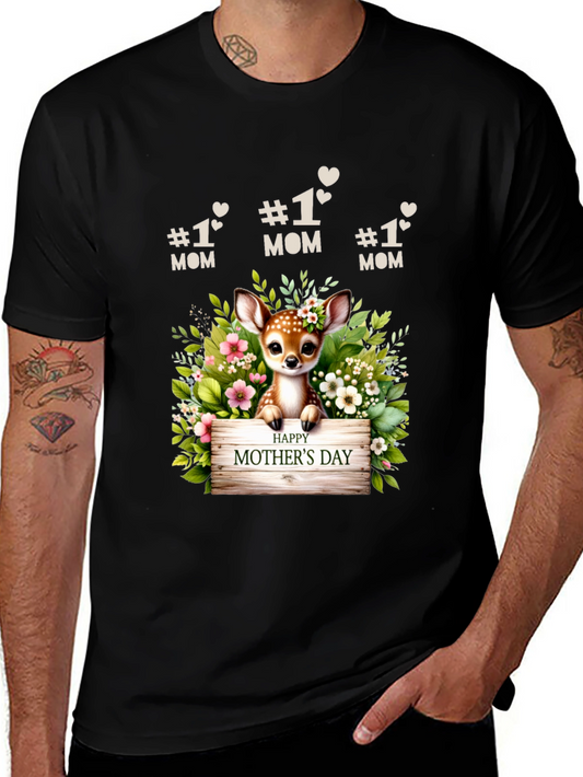 Deer Mothers Day T-Shirt - #1 Mom