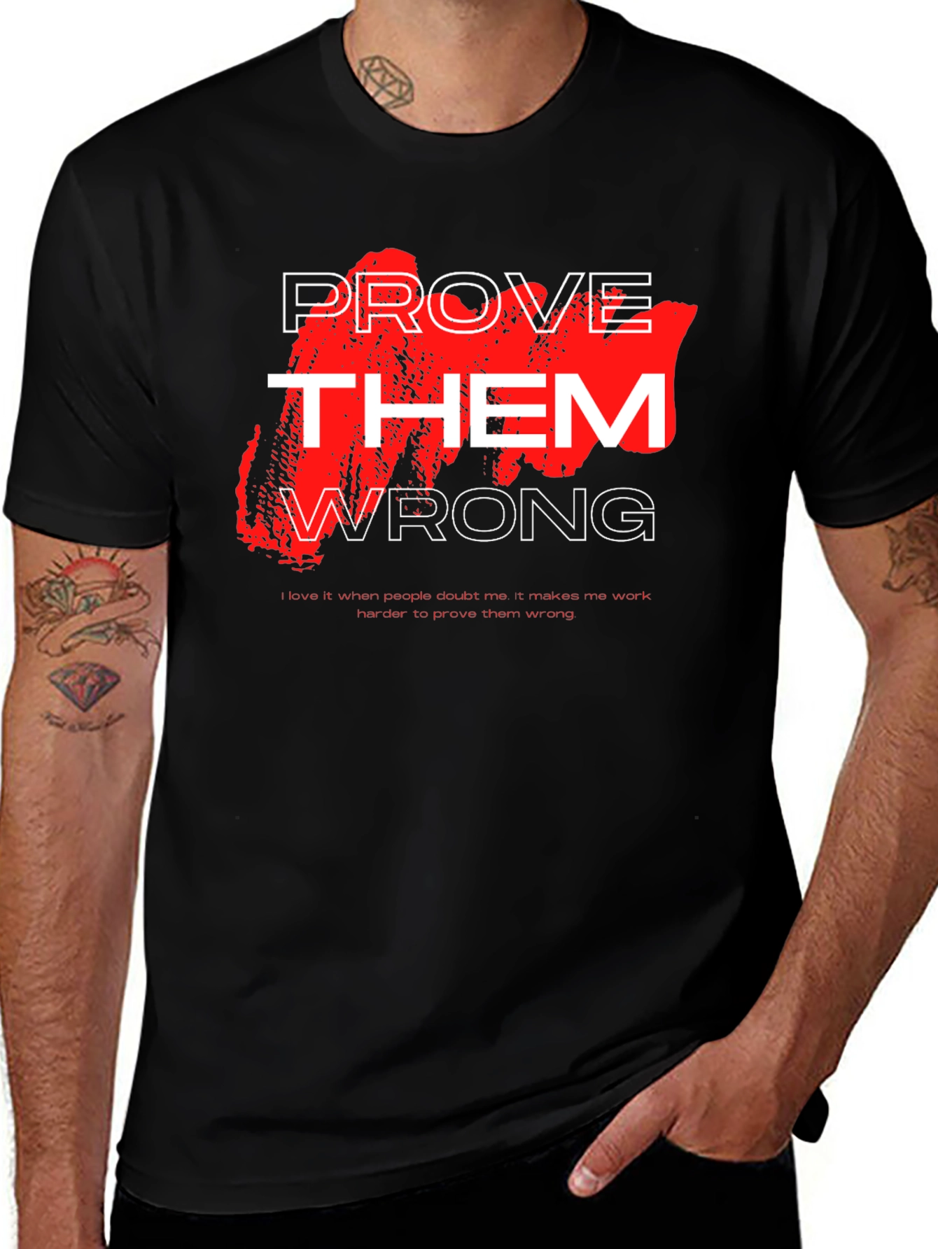 Prove Them Wrong Black Graphic Tee