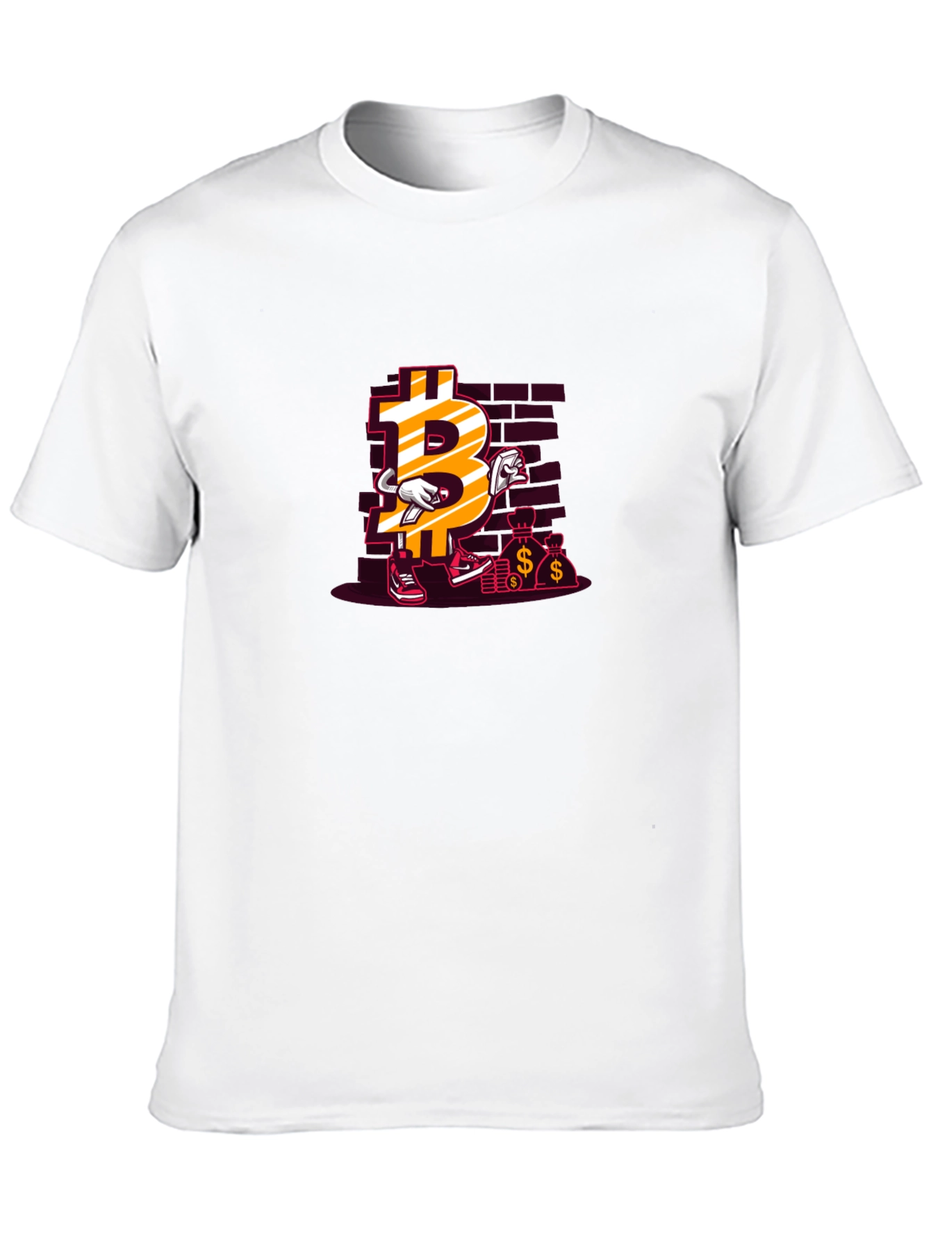 Bitcoin Cartoon Graphic T-Shirt