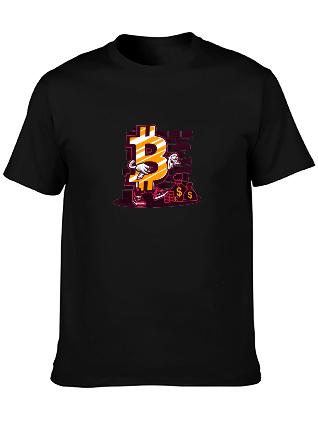 Bitcoin Cartoon Graphic T-Shirt