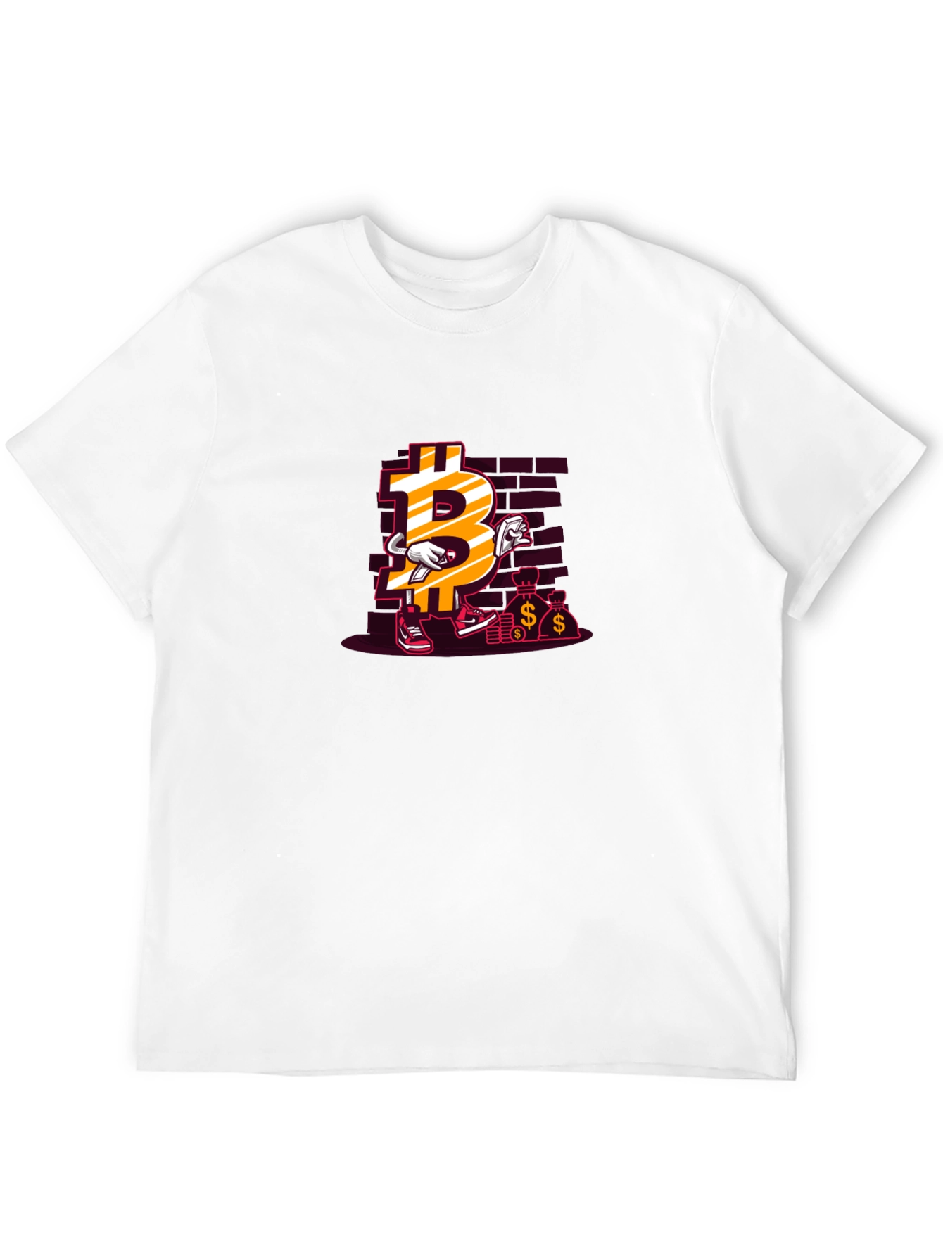 Bitcoin Cartoon Graphic T-Shirt