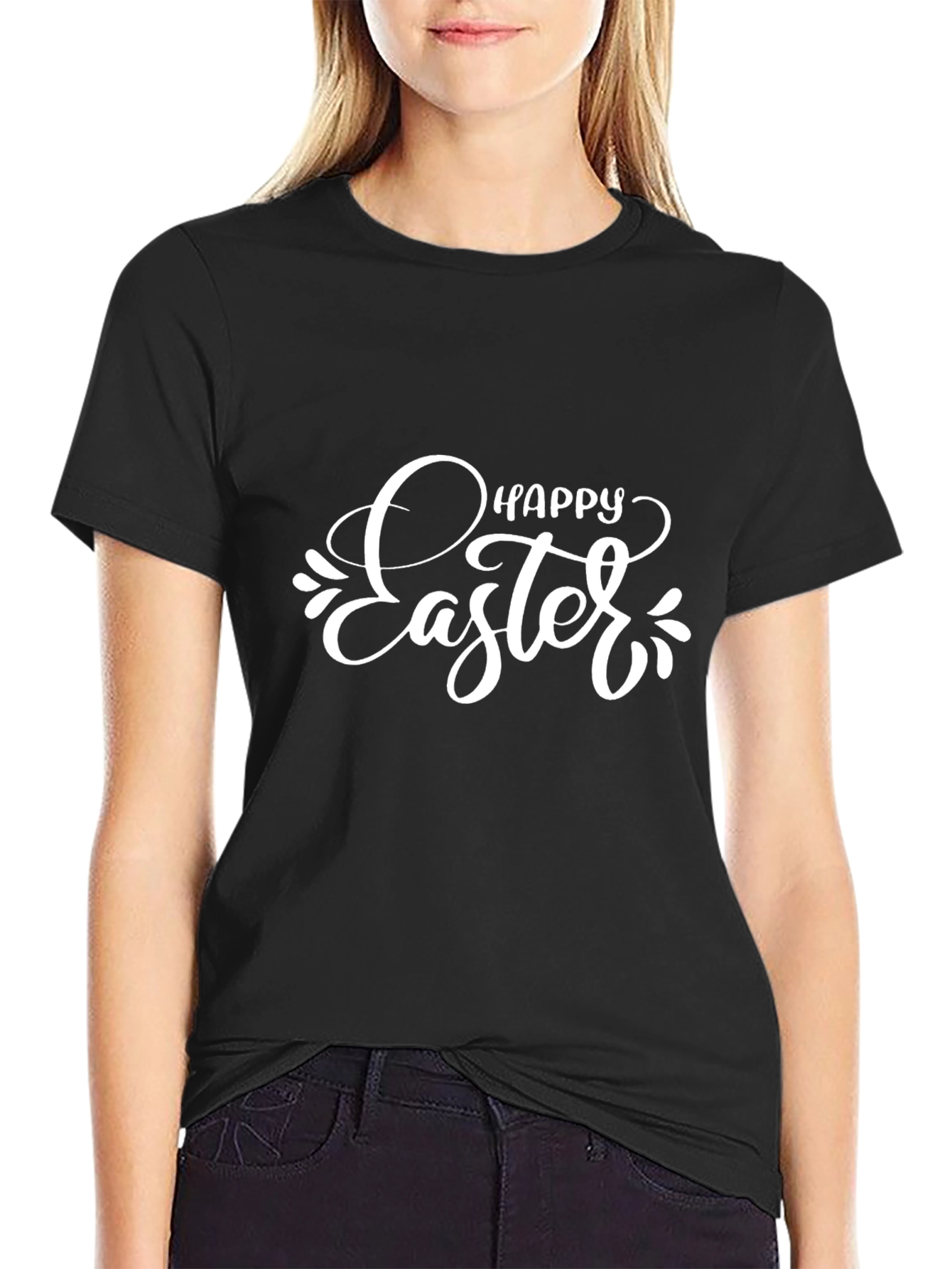 Happy Easter Black T-Shirt | Holiday Celebration