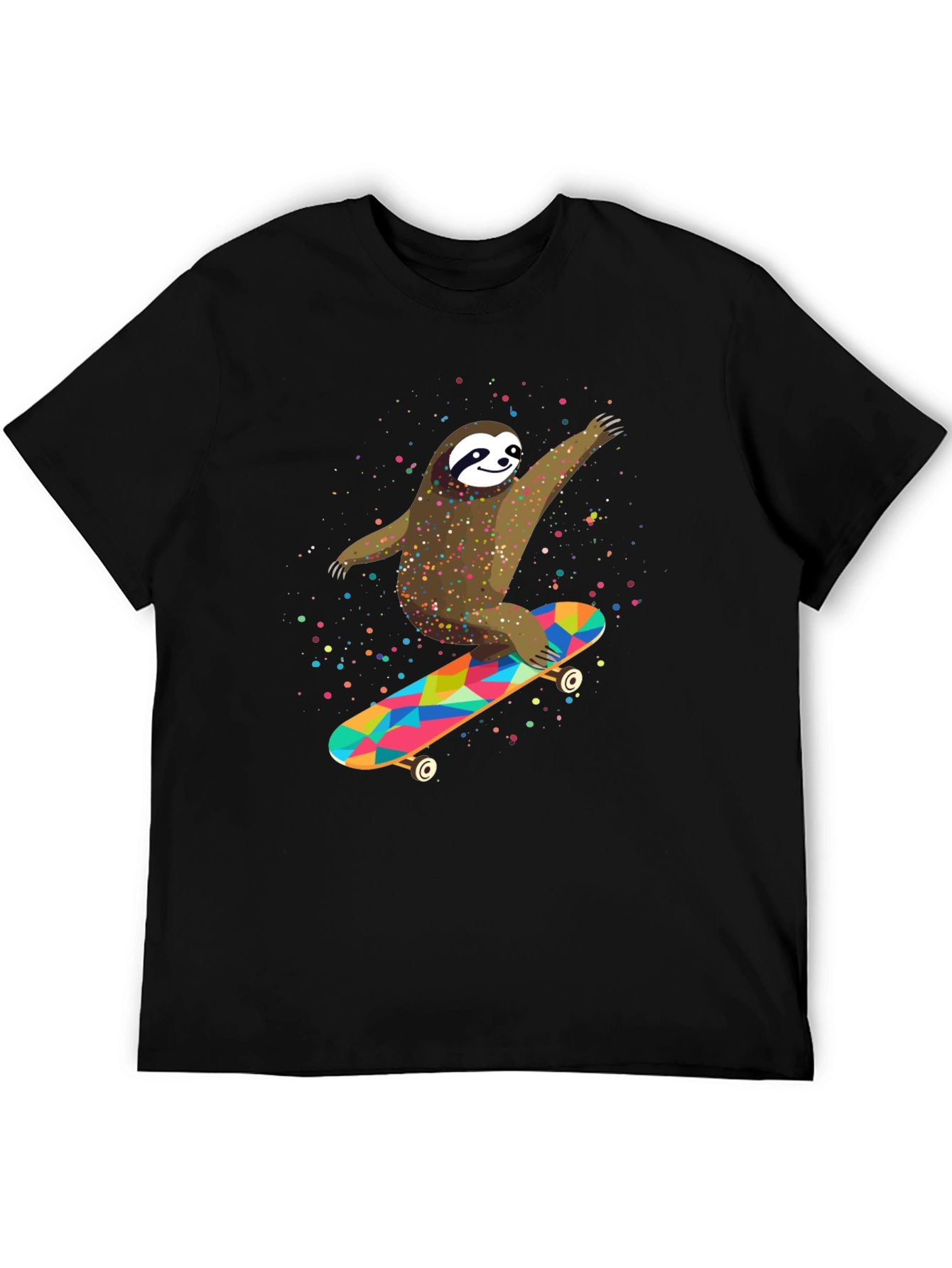 Sloth Skateboarder Graphic Tee - Fun & Unique Design