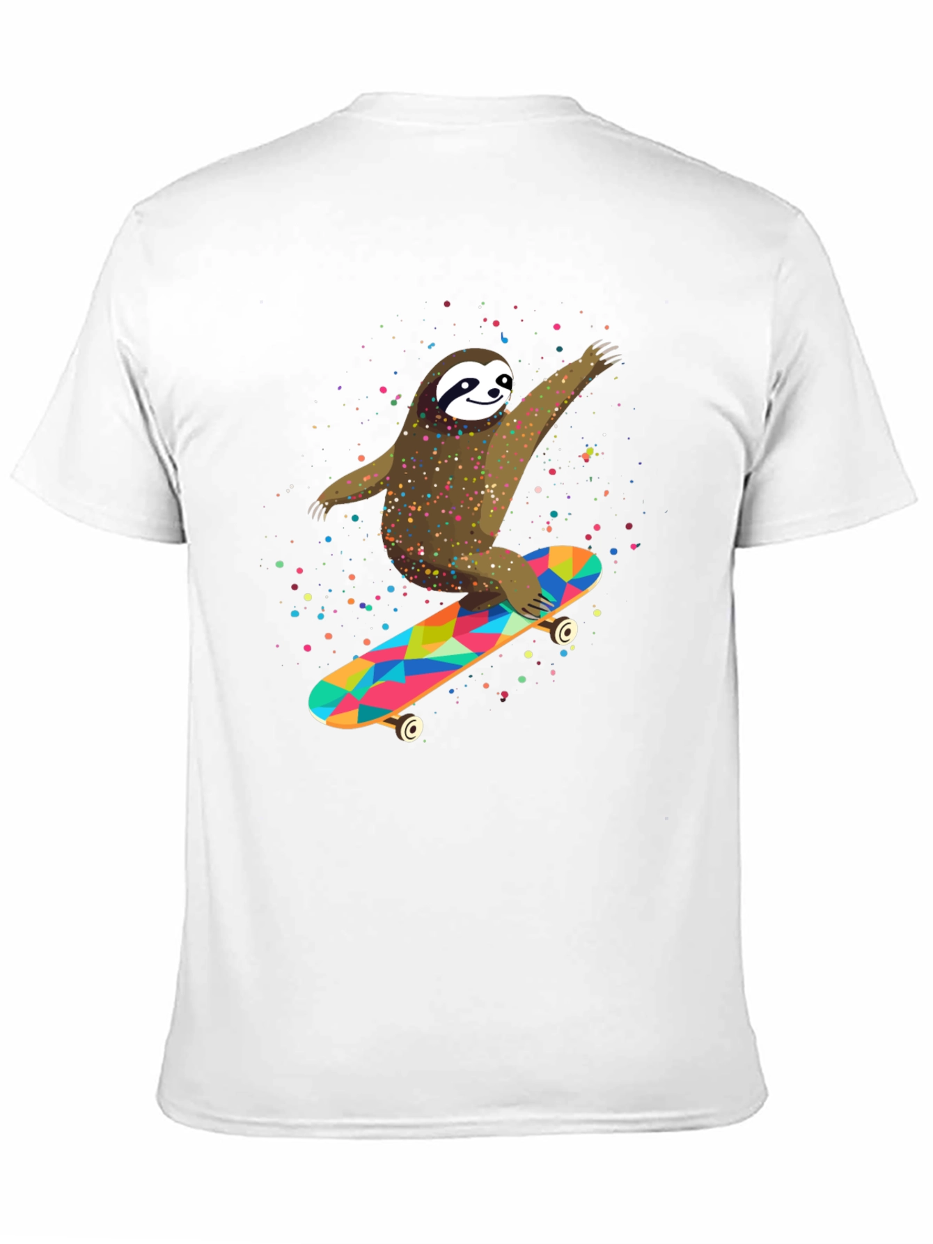 Sloth Skateboarder Graphic Tee - Fun & Unique Design